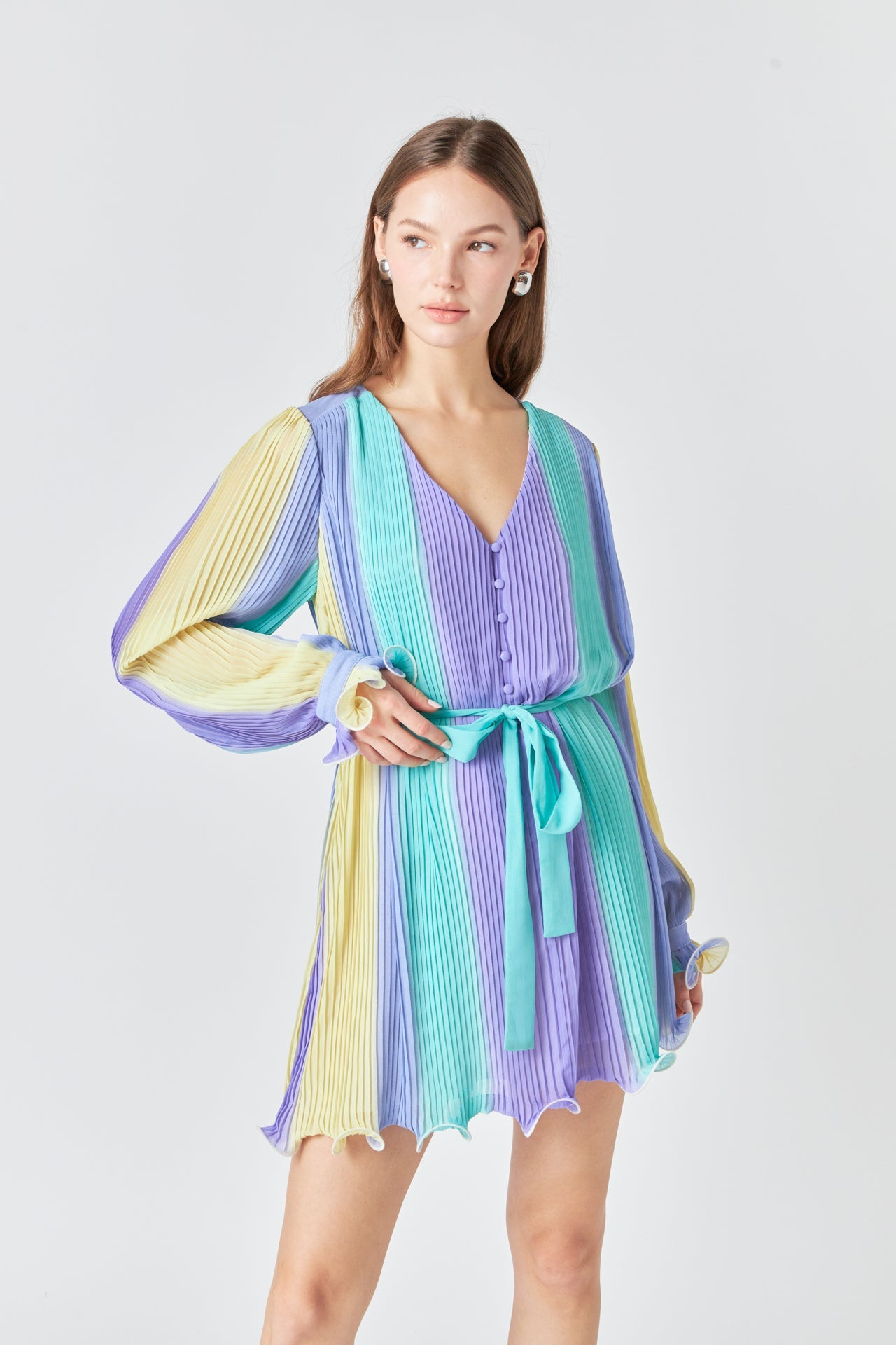 ENDLESS ROSE - Pleated Mini Dress - DRESSES available at Objectrare
