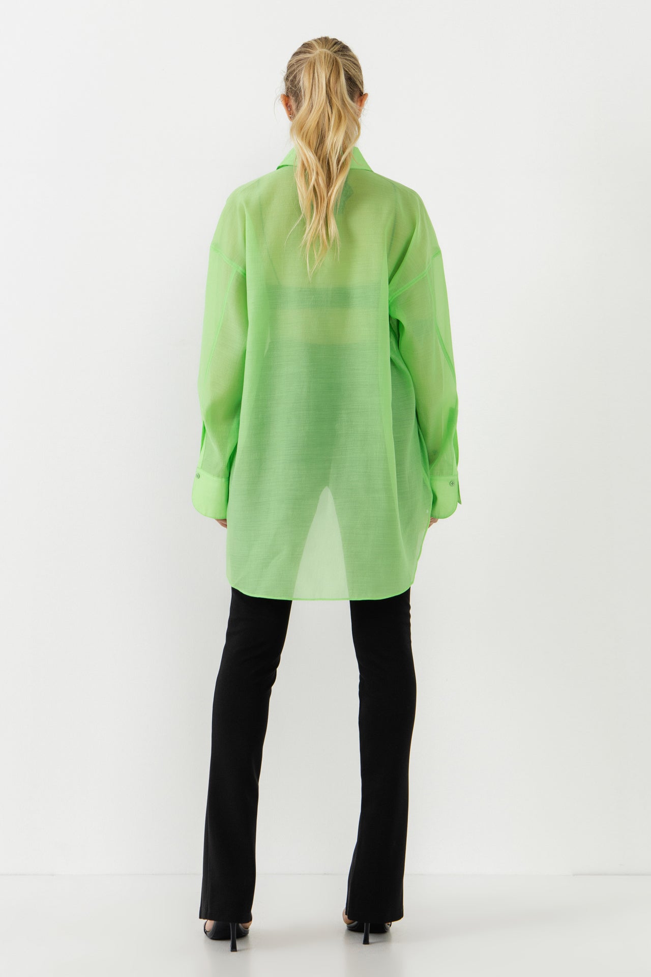 GREY LAB - Sheer Overshirt - TOPS available at Objectrare