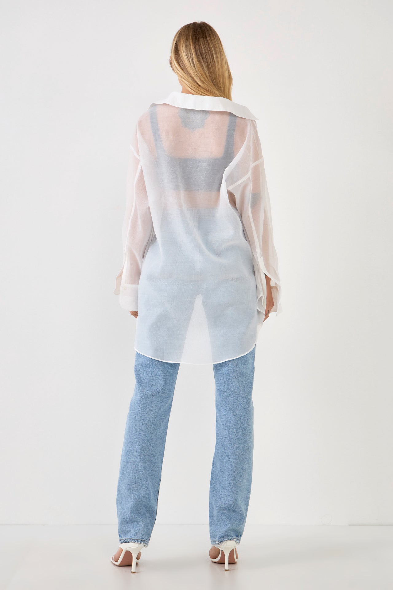 GREY LAB - Sheer Overshirt - TOPS available at Objectrare