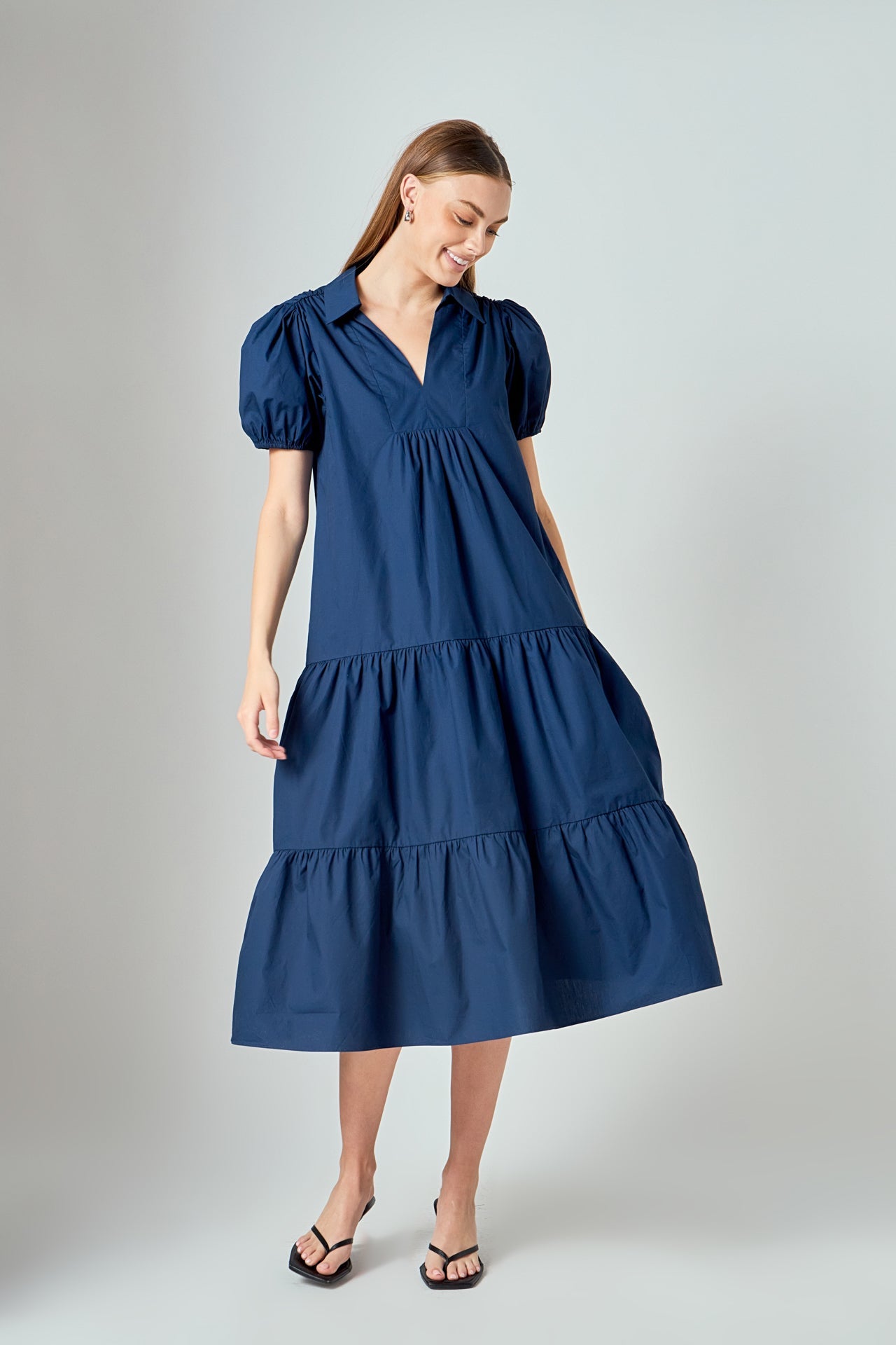 Poplin Midi Dress