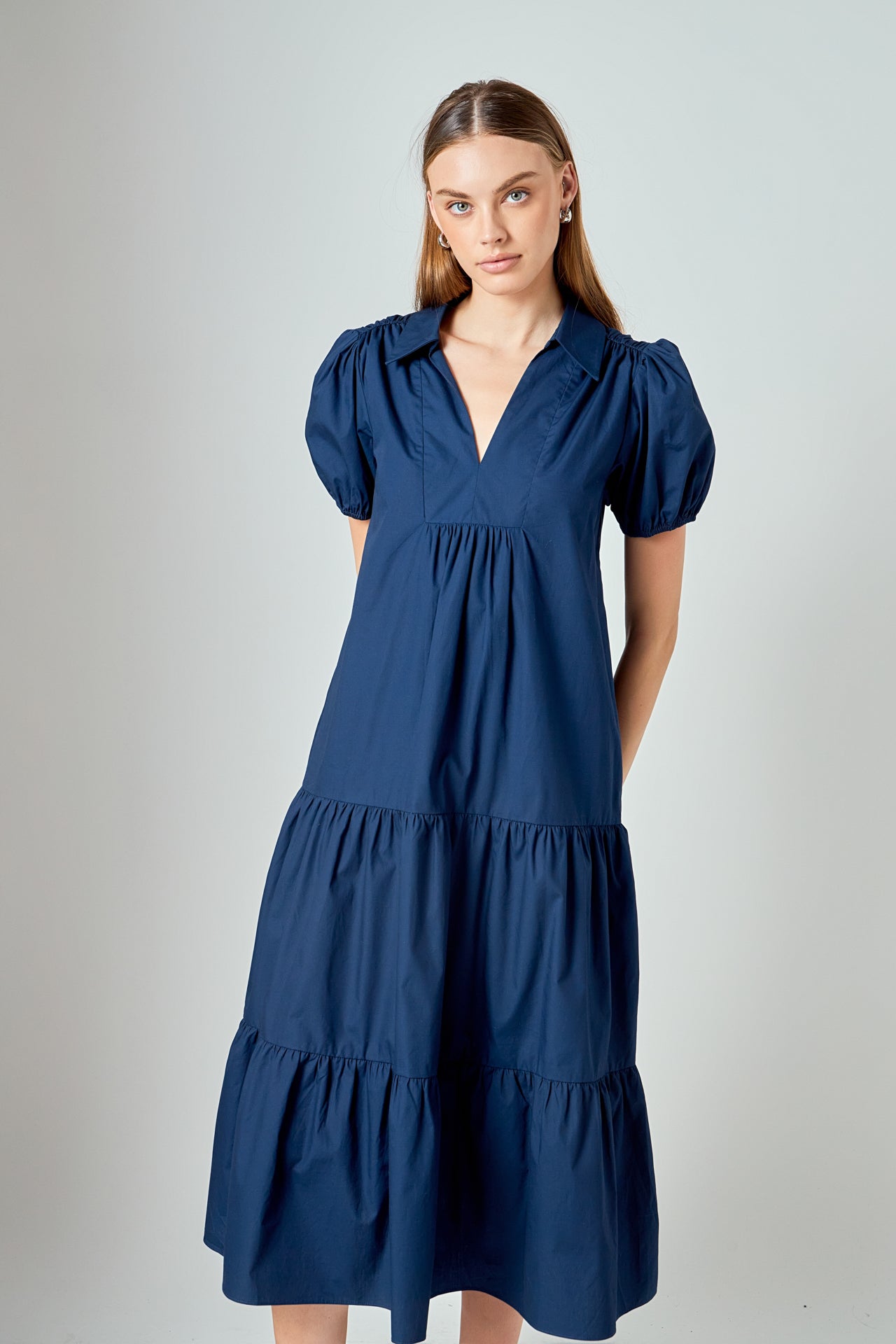 LA'VEN - Poplin Midi Dress - DRESSES available at Objectrare