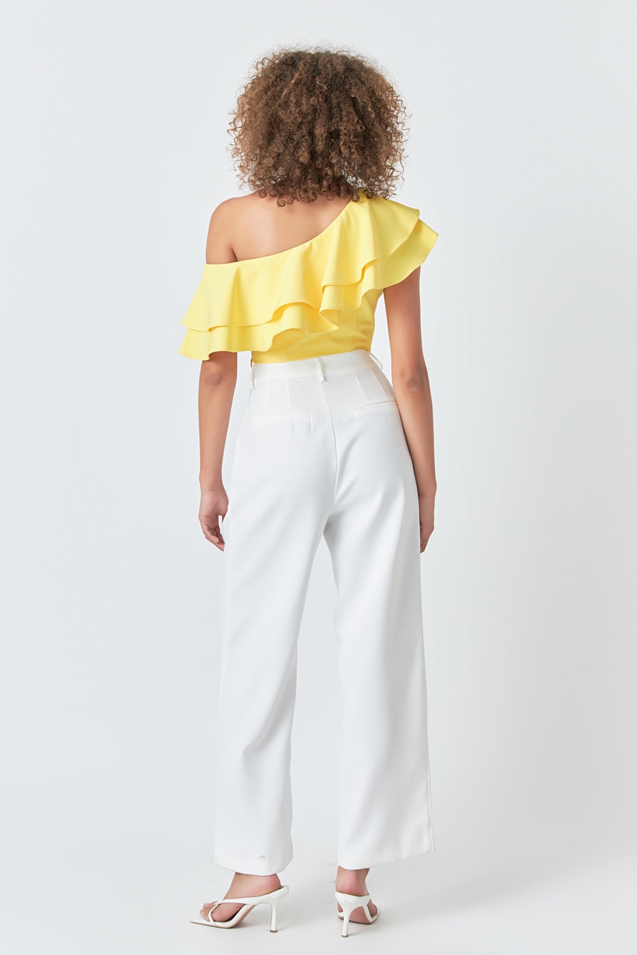 ENDLESS ROSE - Ruffled One Shoulder Top - TOPS available at Objectrare