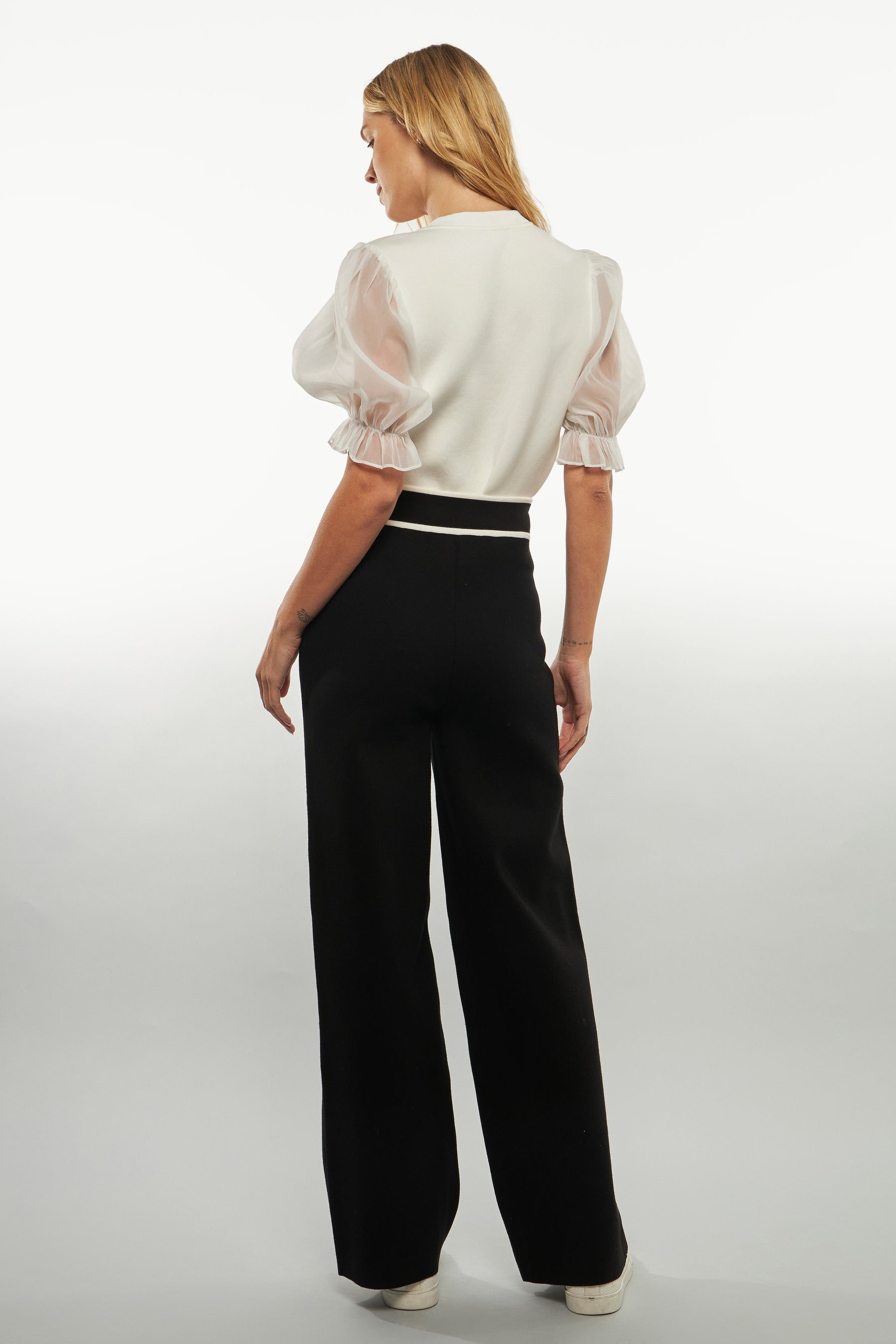 ENGLISH FACTORY - Sweatshirts with Sheer Short Sleeves - TOPS available at Objectrare