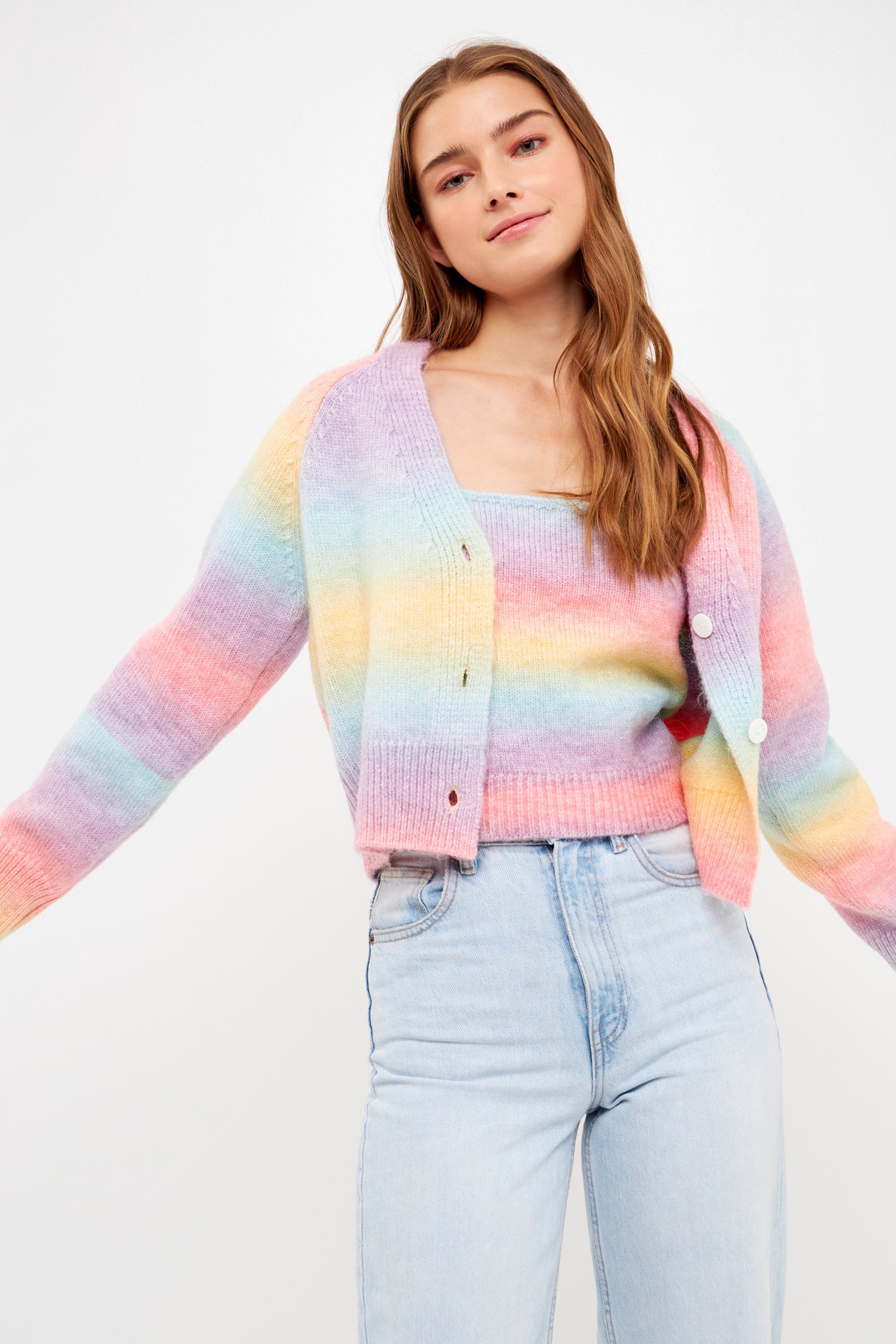 ENGLISH FACTORY - Multi-color Knit Cardigan - SWEATERS & KNITS available at Objectrare