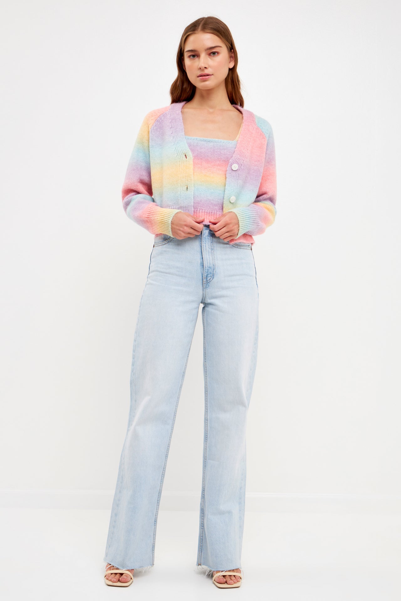 Multi-color Knit Cardigan