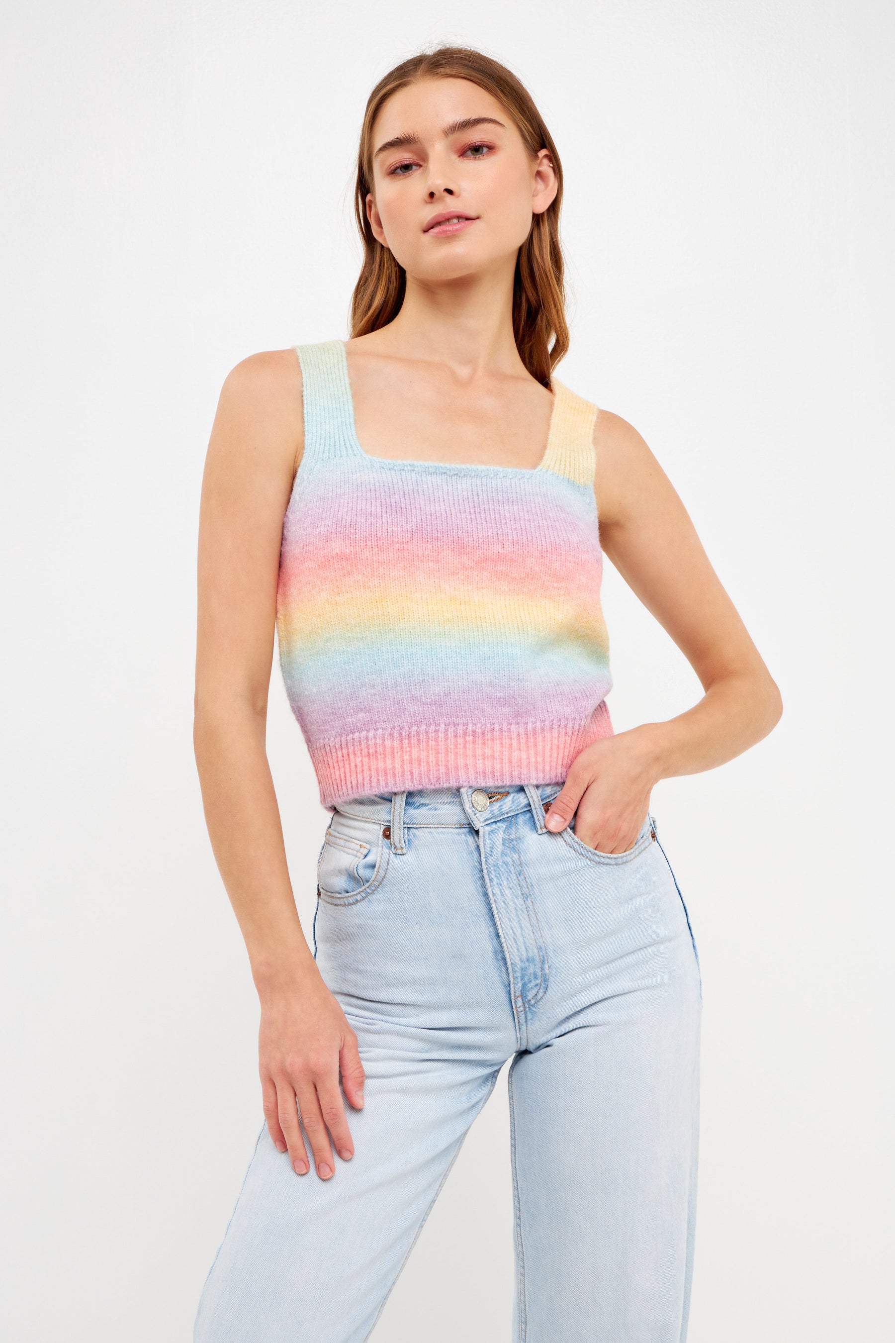 ENGLISH FACTORY - Multi-color Knit Top - T-SHIRTS available at Objectrare
