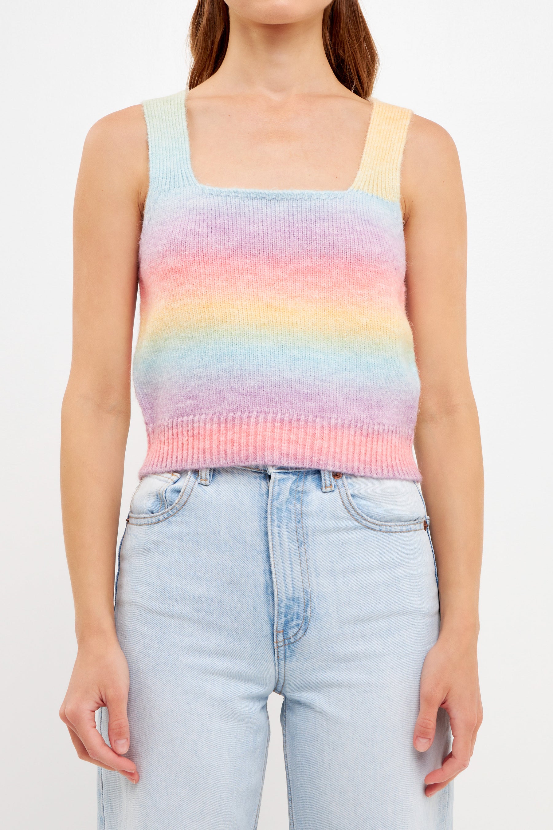 ENGLISH FACTORY - Multi-color Knit Top - T-SHIRTS available at Objectrare