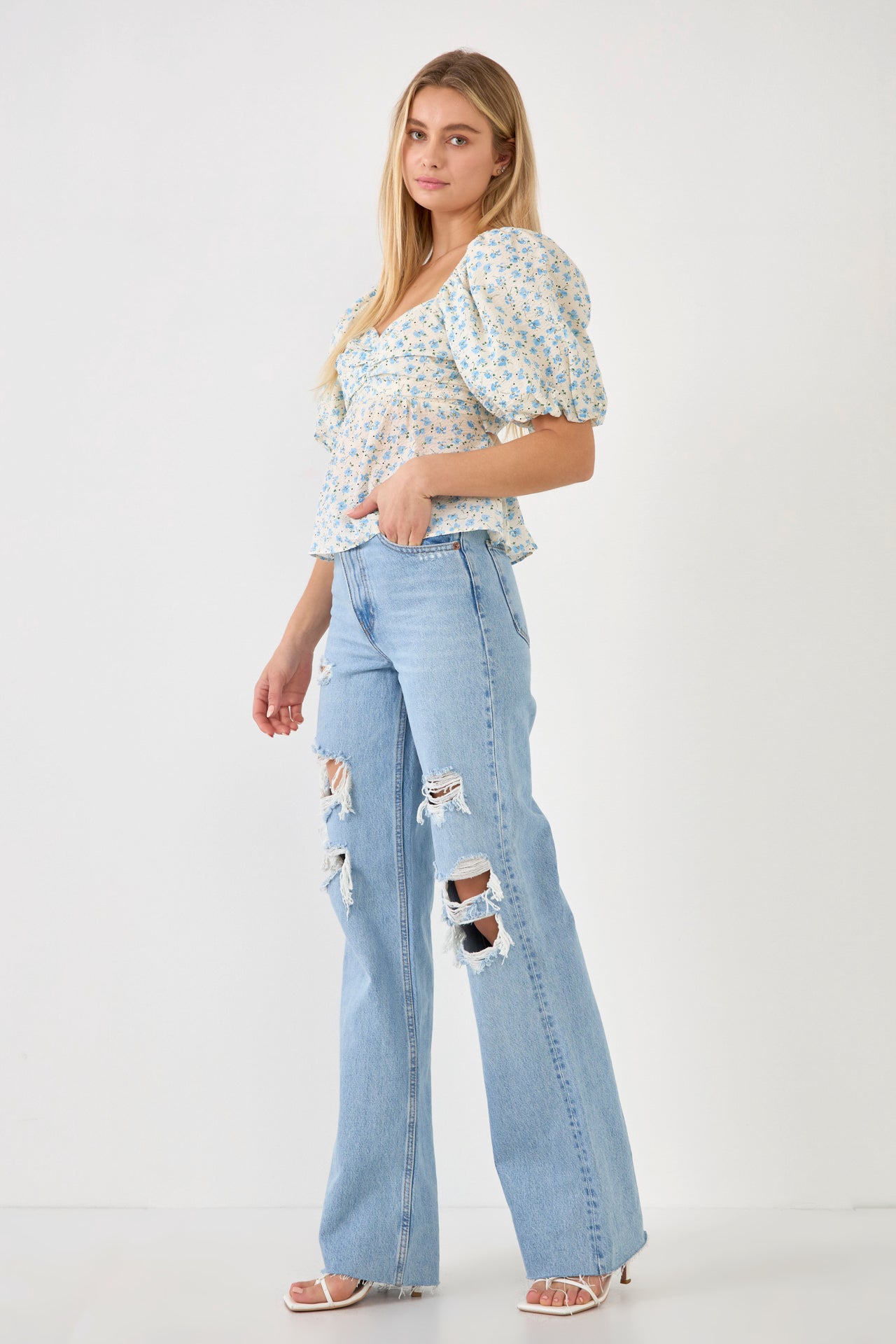 FREE THE ROSES - Floral Women Tie Back Top - TOPS available at Objectrare