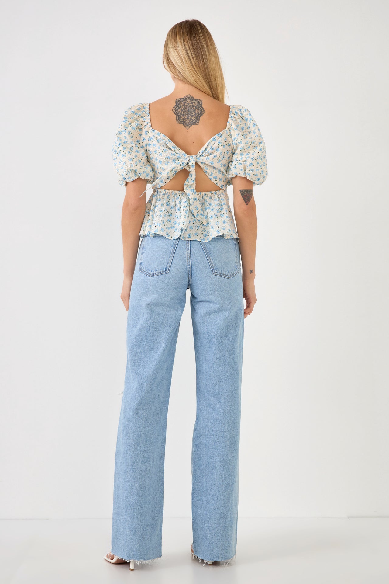 FREE THE ROSES - Floral Women Tie Back Top - TOPS available at Objectrare