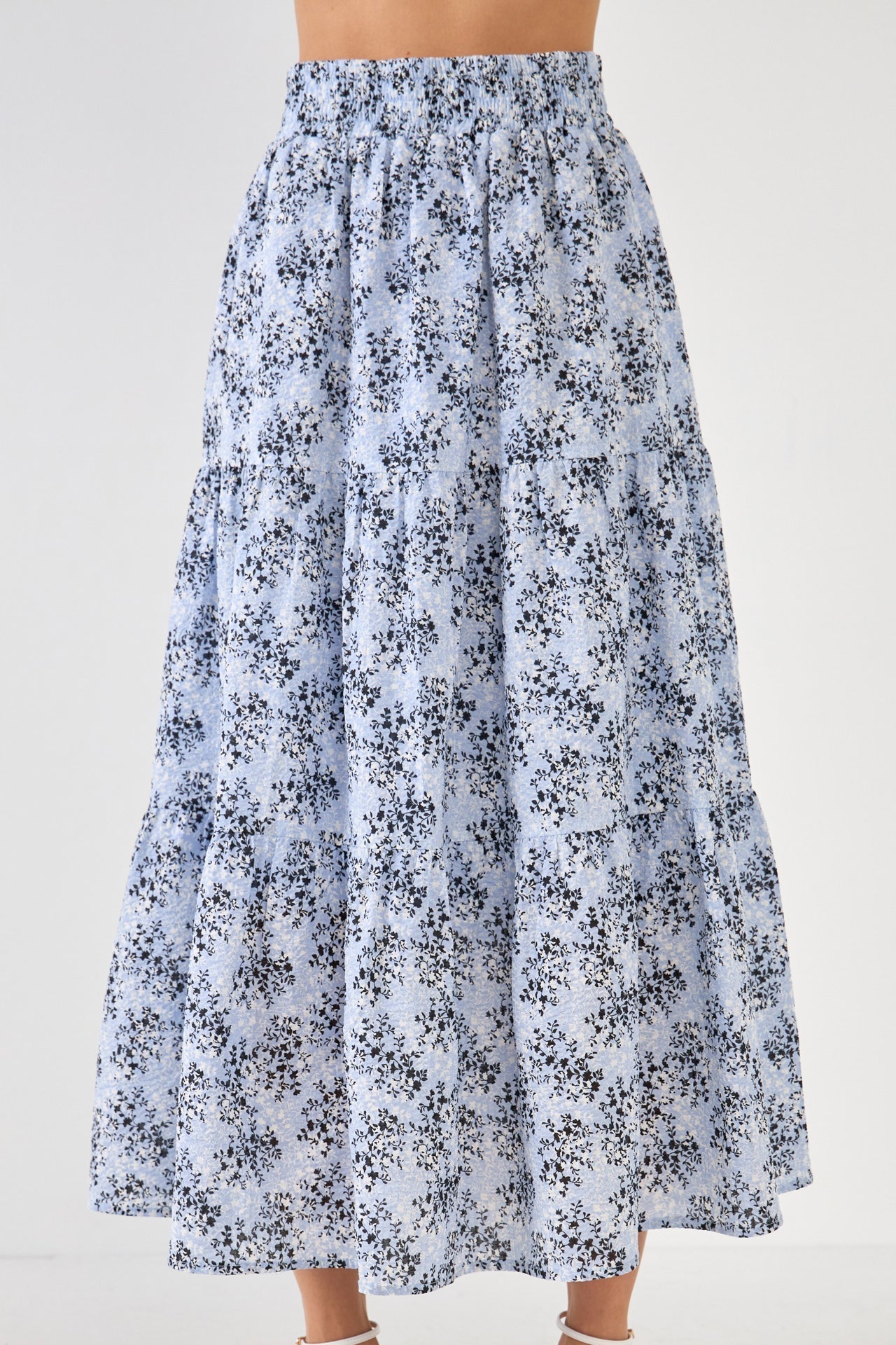 ENGLISH FACTORY - Floral Tiered Maxi Skirt - SKIRTS available at Objectrare