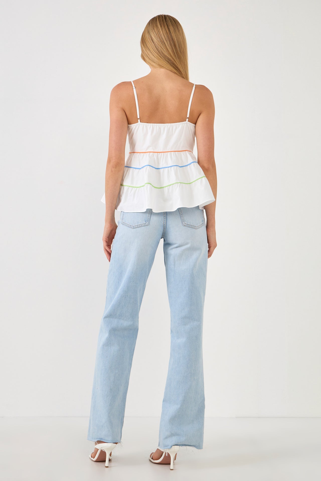 ENGLISH FACTORY - Color Piping Detail Sleeveless Top - TOPS available at Objectrare