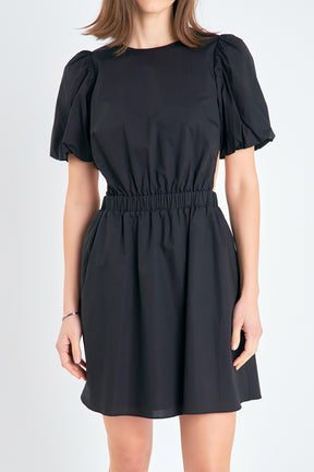 ENGLISH FACTORY - Cut-Out Poplin Mini Dress - DRESSES available at Objectrare