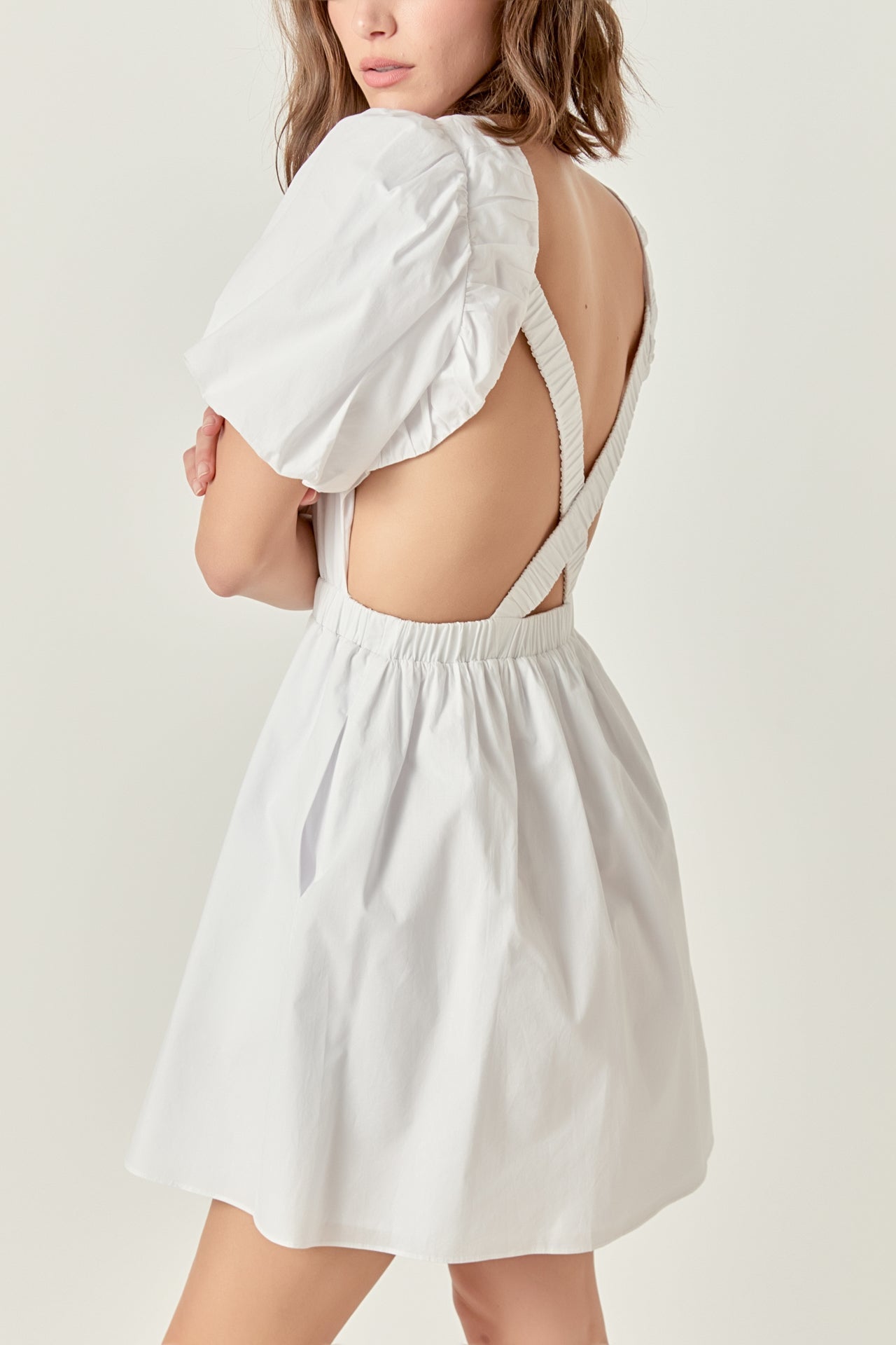 ENGLISH FACTORY - Cut-Out Poplin Mini Dress - DRESSES available at Objectrare