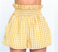 ENGLISH FACTORY - High-wasisted Ginghamcheck Shorts - SHORTS available at Objectrare