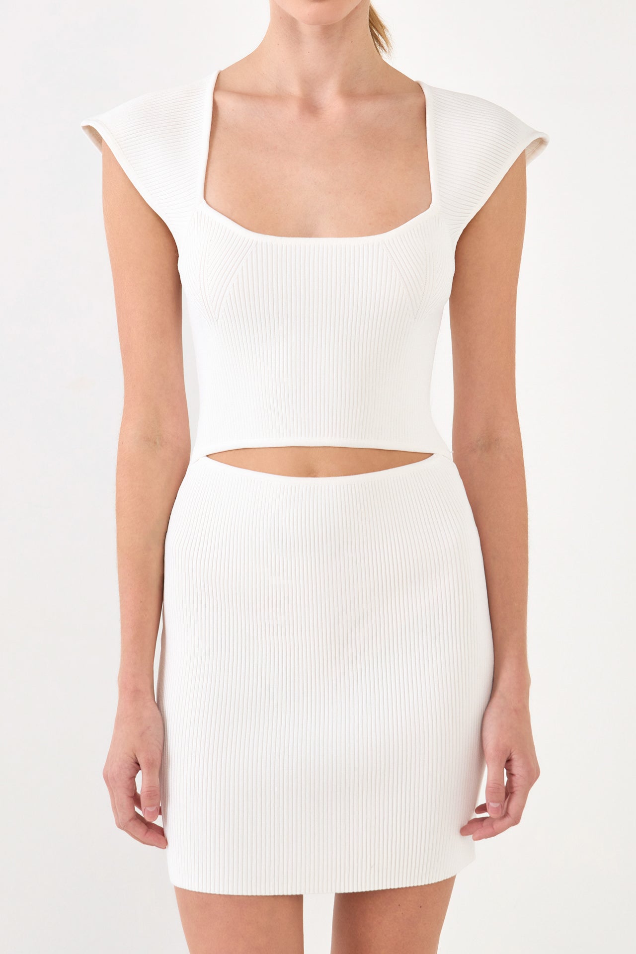 ENDLESS ROSE - Cut-Out Mini Dress With Corset Detail - DRESSES available at Objectrare