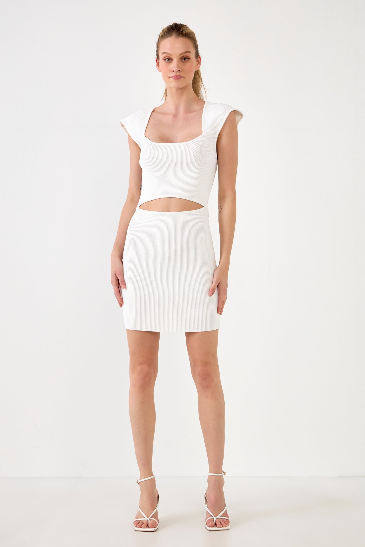 ENDLESS ROSE - Cut-Out Mini Dress With Corset Detail - DRESSES available at Objectrare
