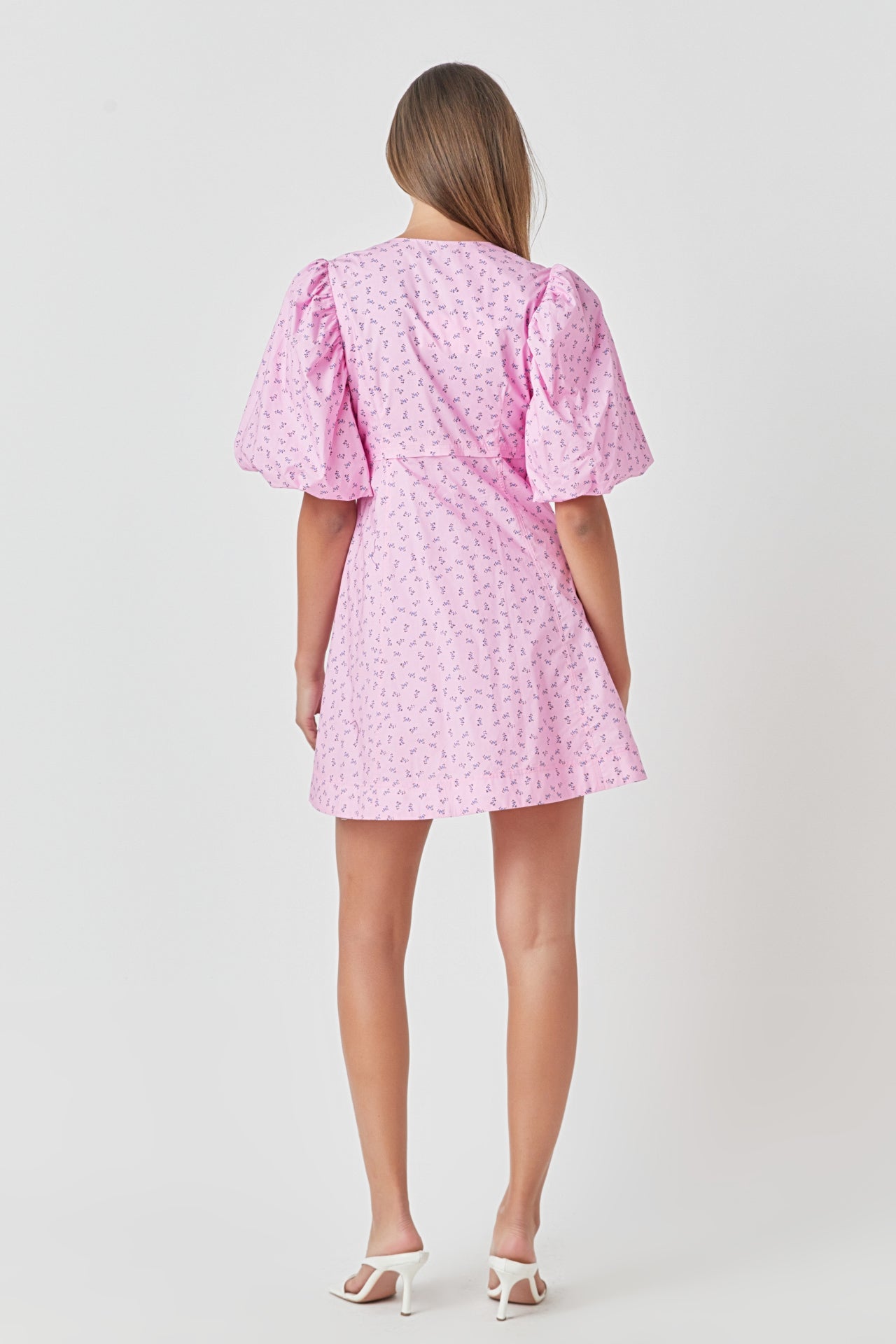 ENDLESS ROSE - Floral Print Mini Dress with Button Detail - DRESSES available at Objectrare