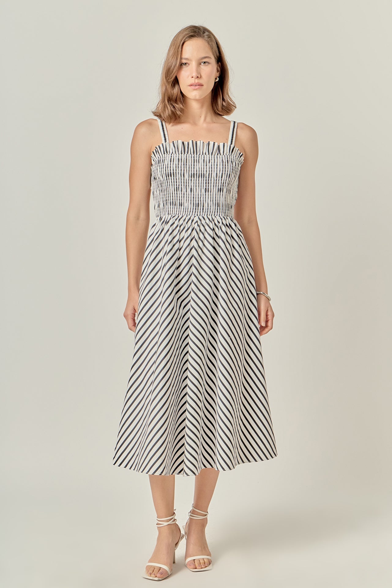 Striped Smocked Dress