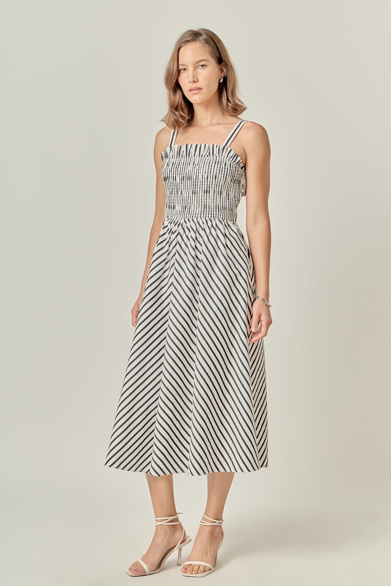 Striped Smocked Dress