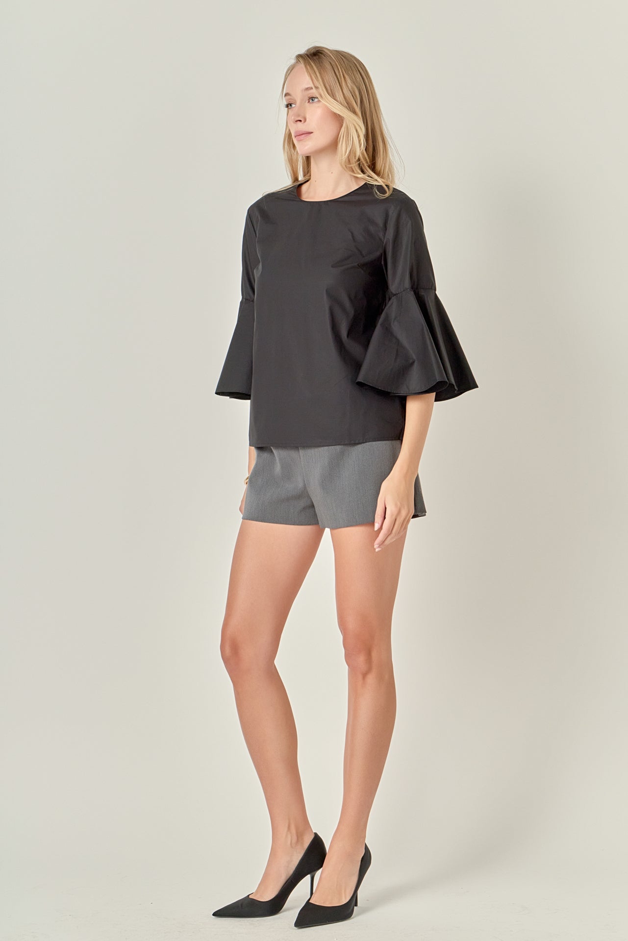 ENGLISH FACTORY - Ruffled Cotton Blend Top - TOPS available at Objectrare