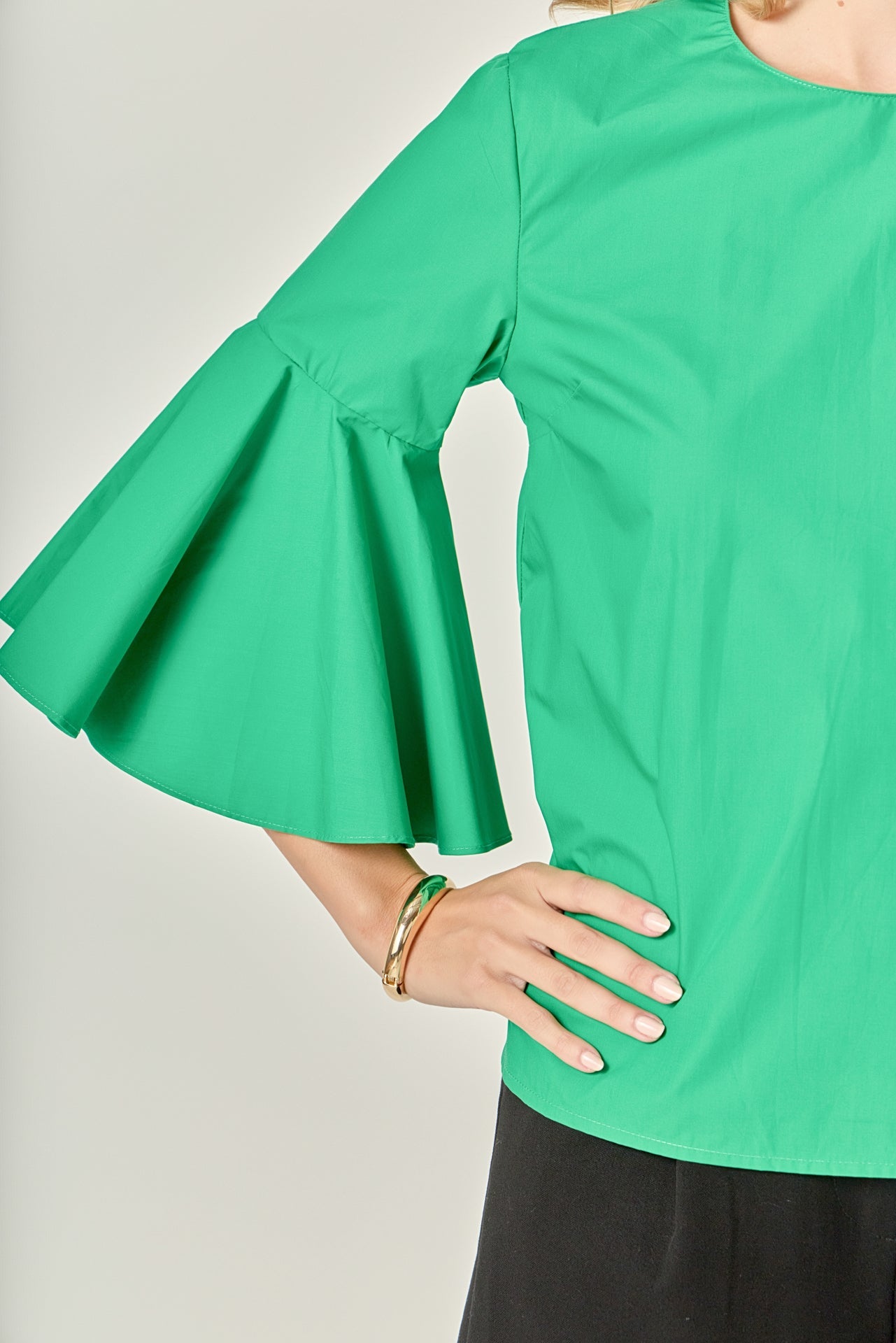 ENGLISH FACTORY - Ruffled Cotton Blend Top - TOPS available at Objectrare