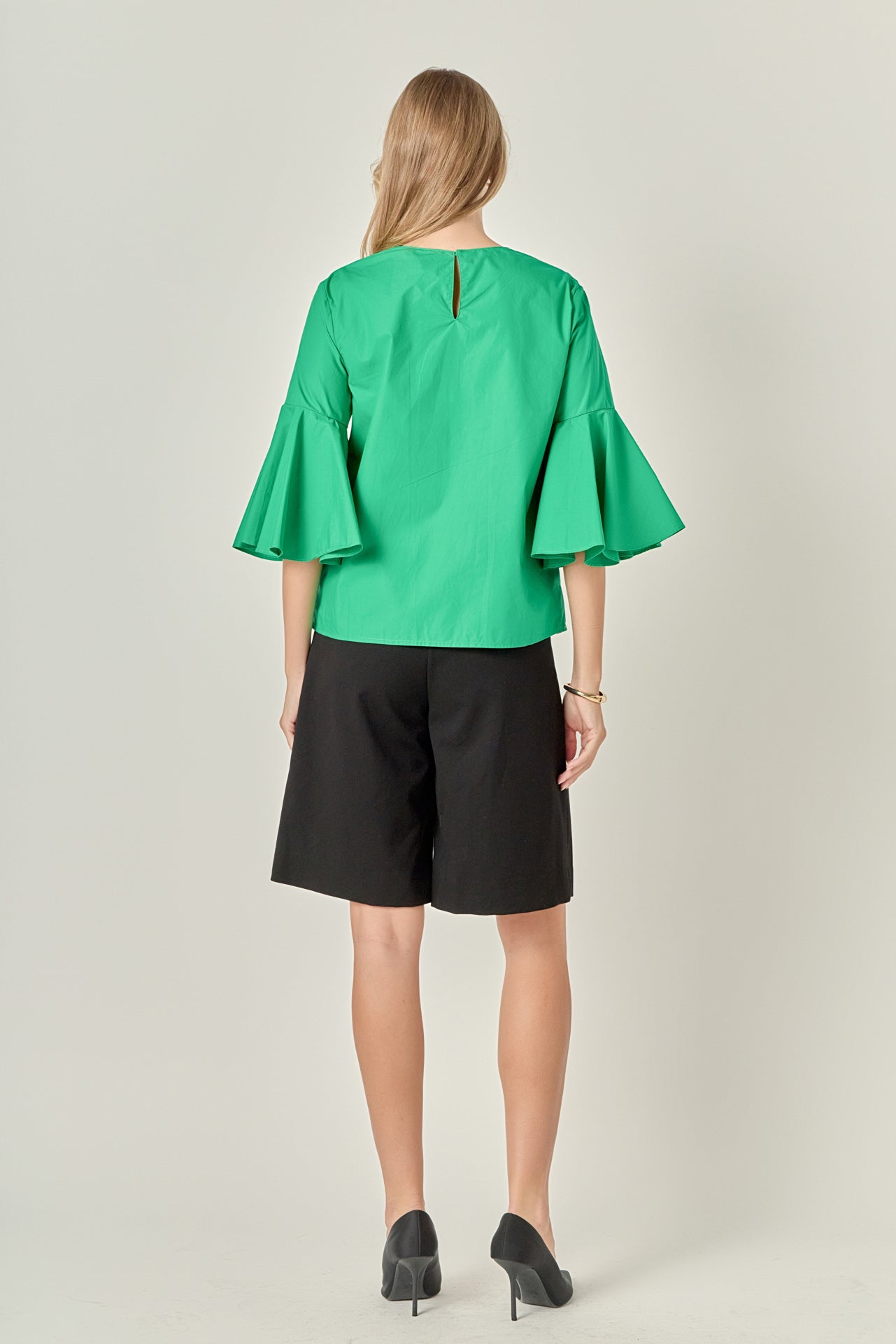 ENGLISH FACTORY - Ruffled Cotton Blend Top - TOPS available at Objectrare