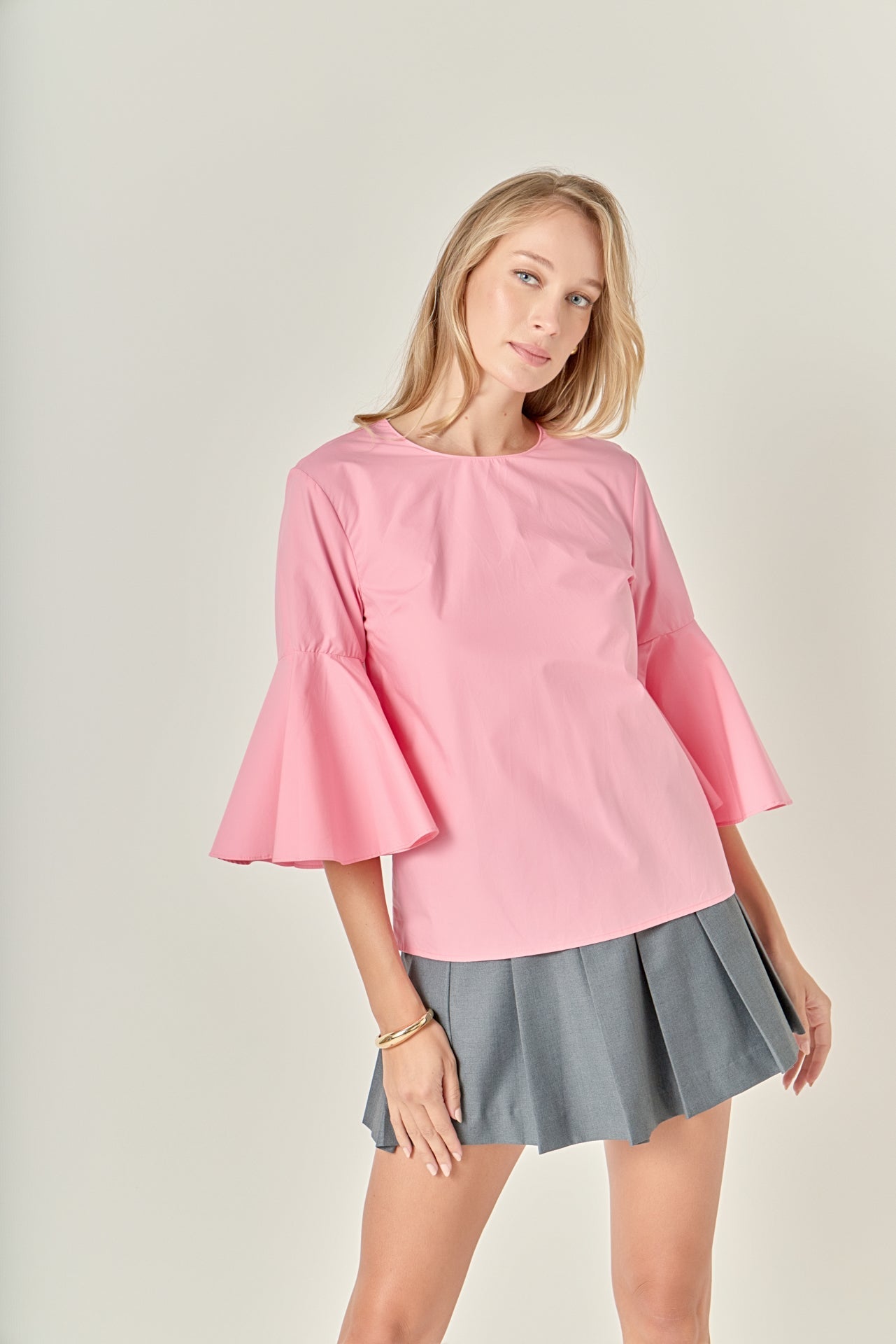 ENGLISH FACTORY - Ruffled Cotton Blend Top - TOPS available at Objectrare