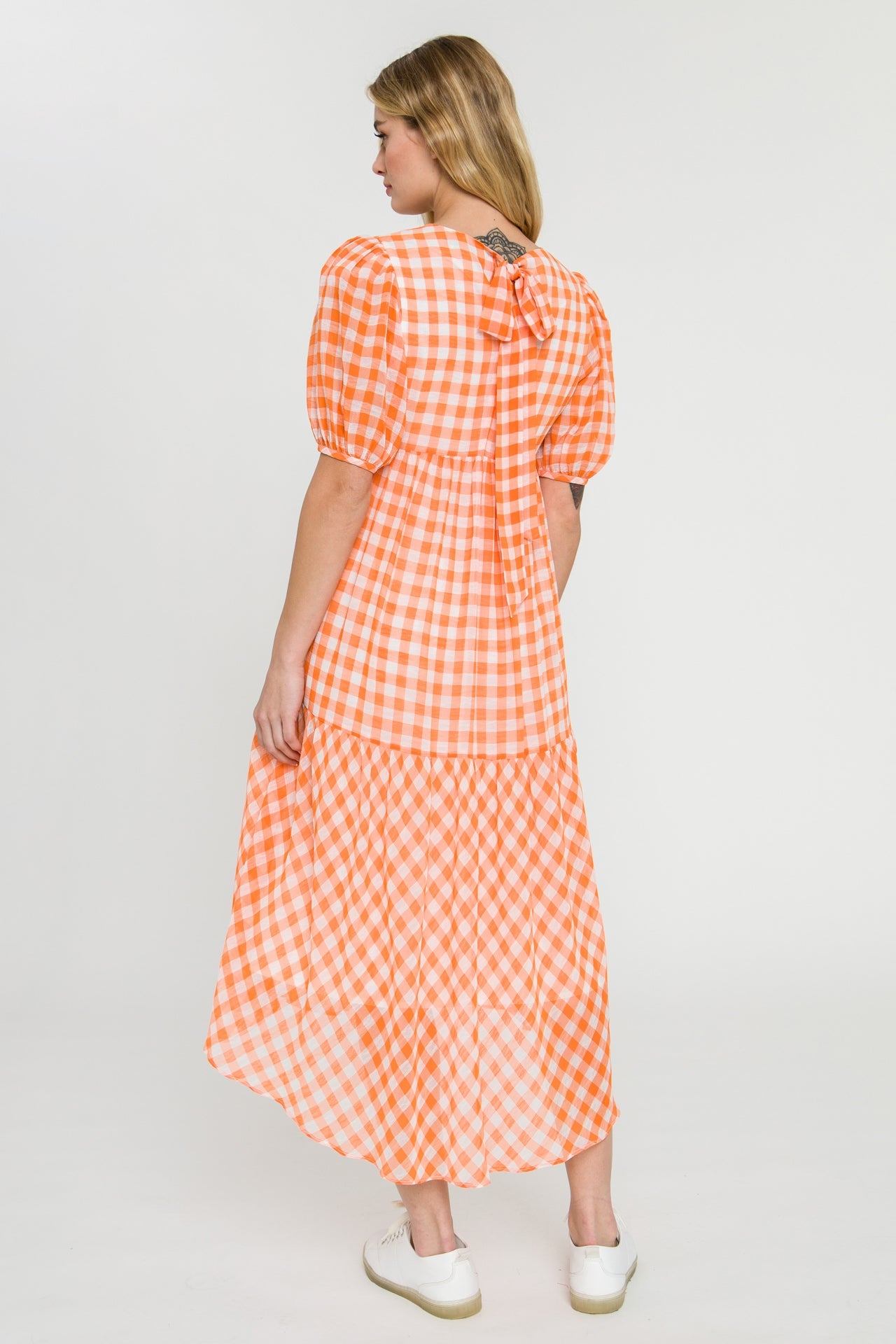 ENGLISH FACTORY - Gingham Print Midi Dress - DRESSES available at Objectrare