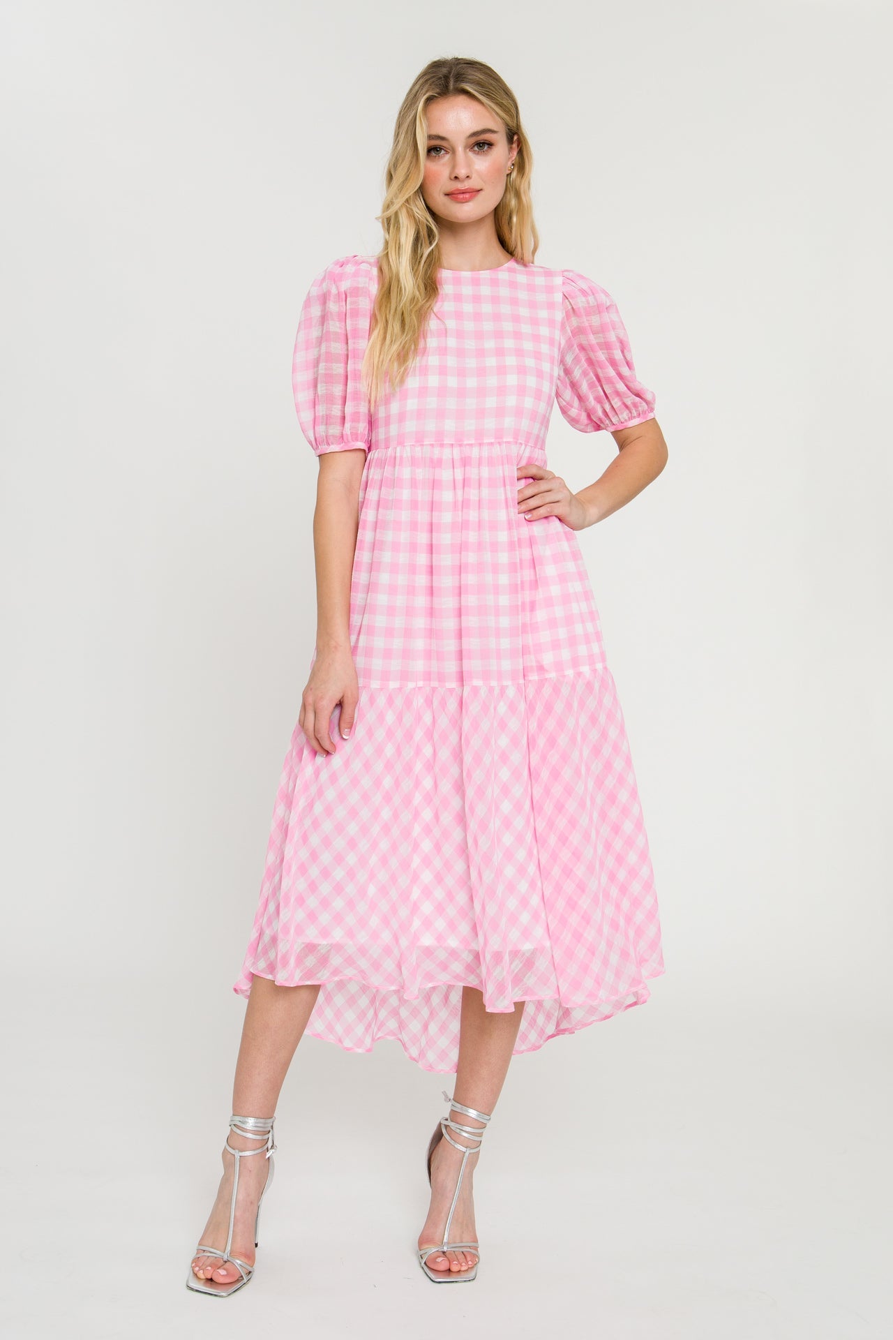 ENGLISH FACTORY - Gingham Print Midi Dress - DRESSES available at Objectrare