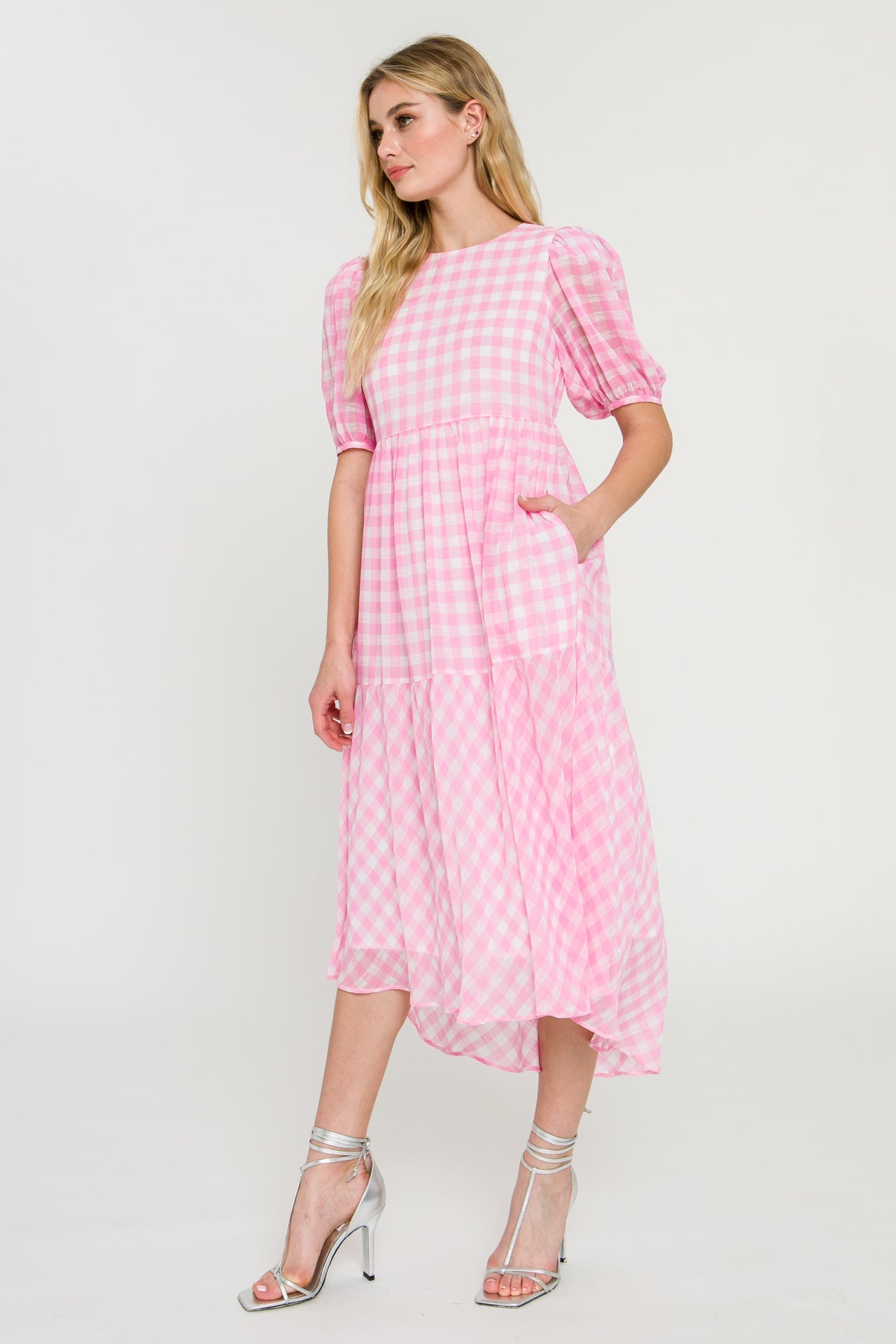 ENGLISH FACTORY - Gingham Print Midi Dress - DRESSES available at Objectrare