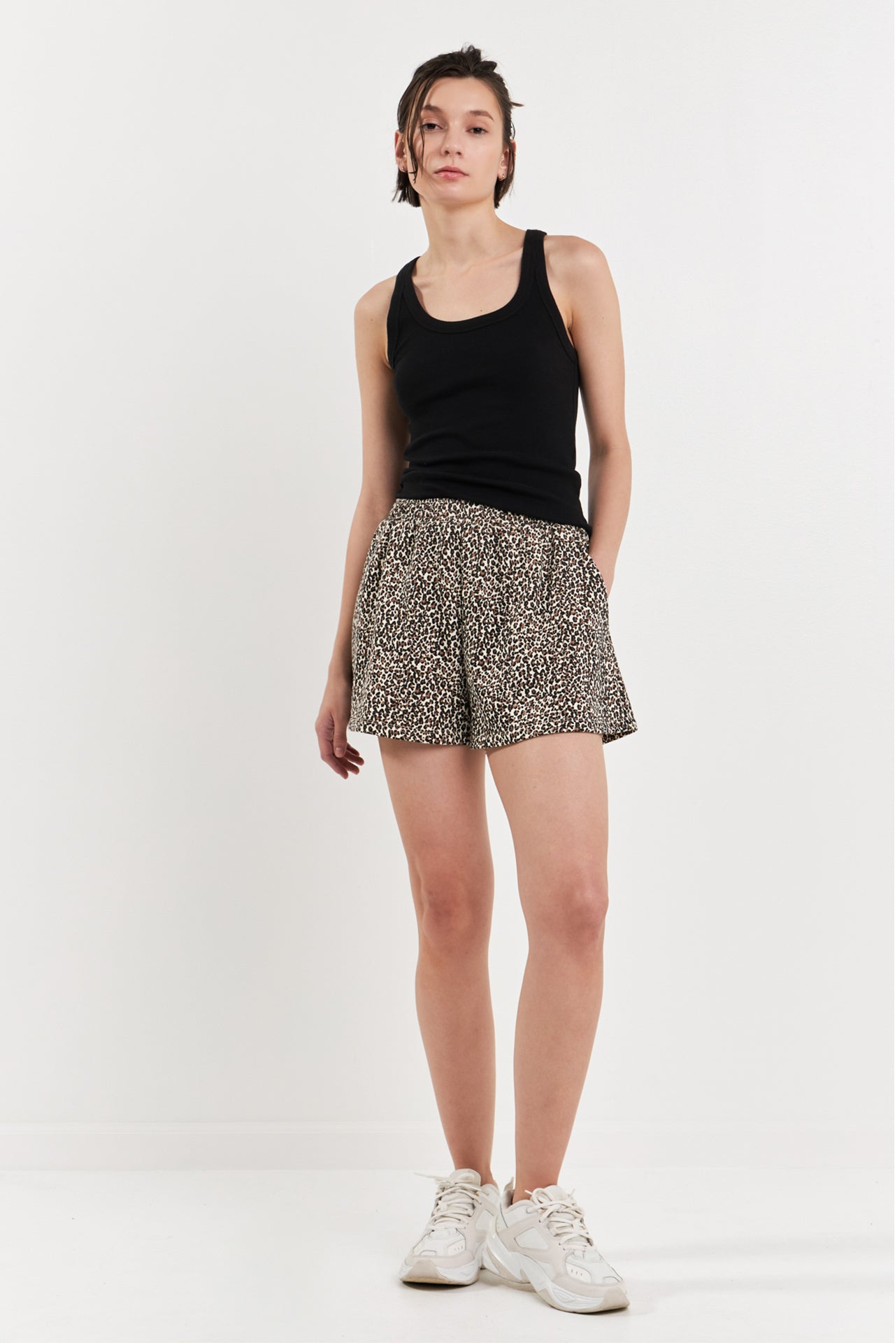 GREY LAB - Leopard Print Shorts - SHORTS available at Objectrare