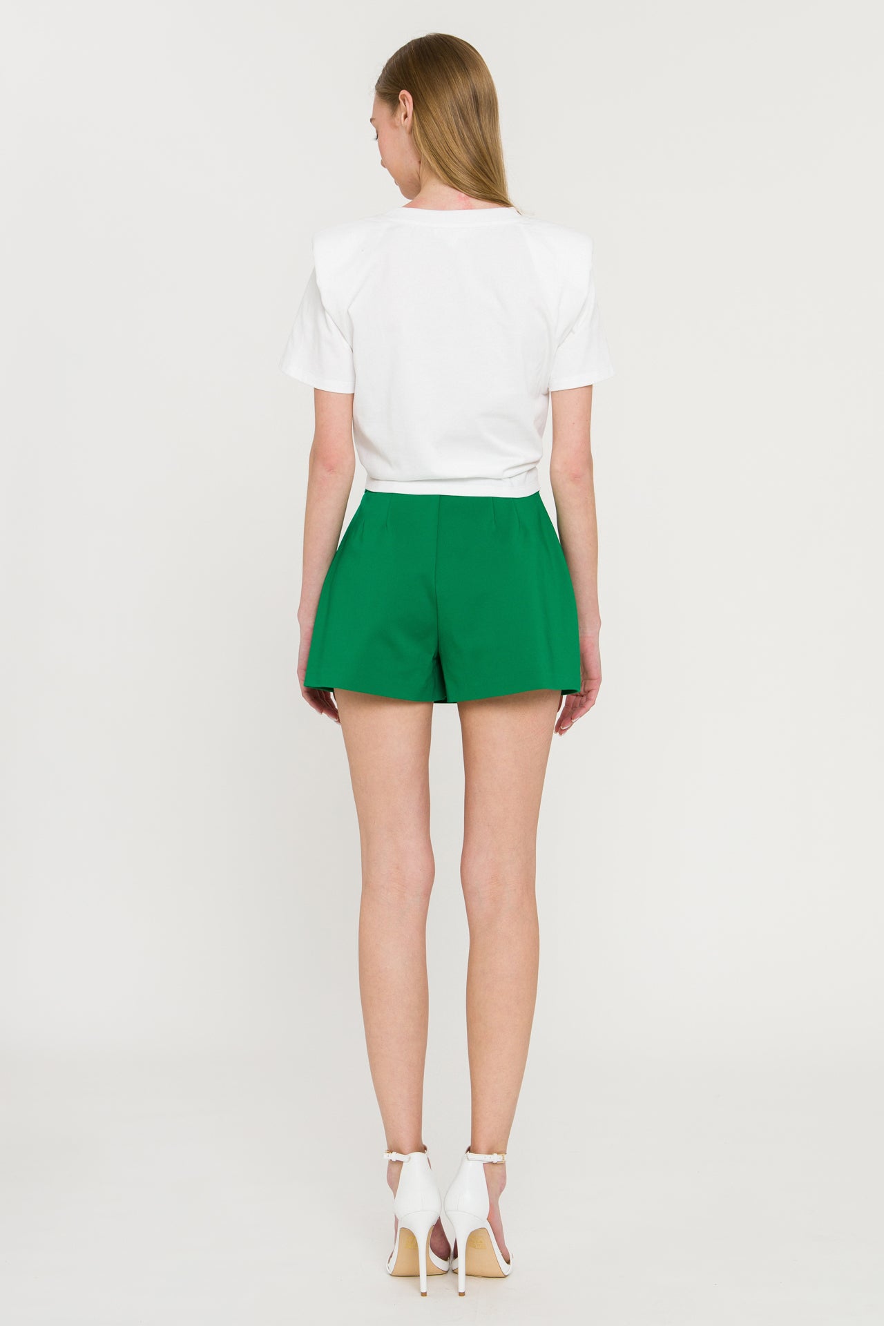 GREY LAB - Shoulder Pad Front Tie T-Shirt - TOPS available at Objectrare