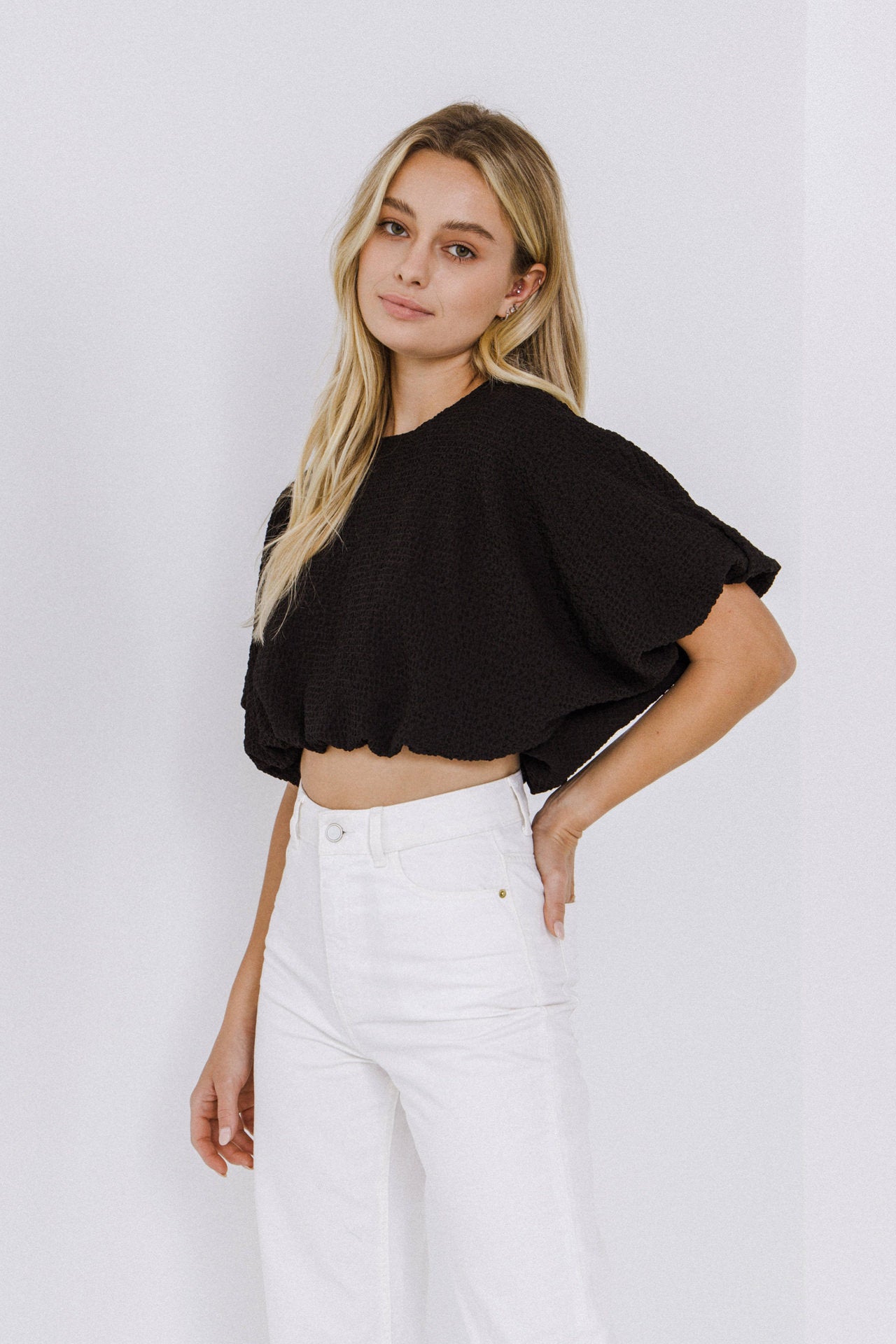 LA'VEN - Voluminous Cropped Top - TOPS available at Objectrare