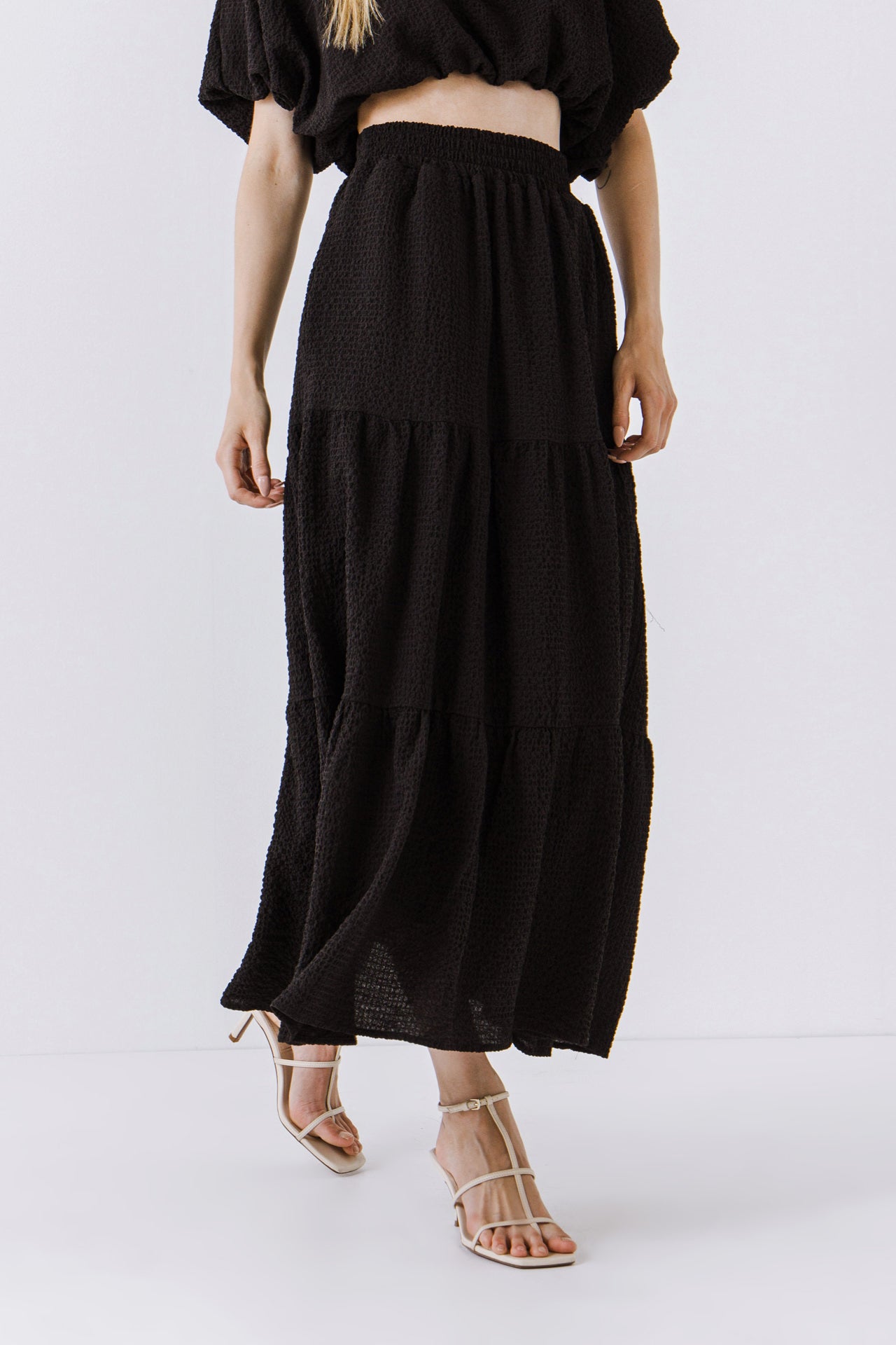 LA'VEN - Tiered Maxi Skirt - SKIRTS available at Objectrare