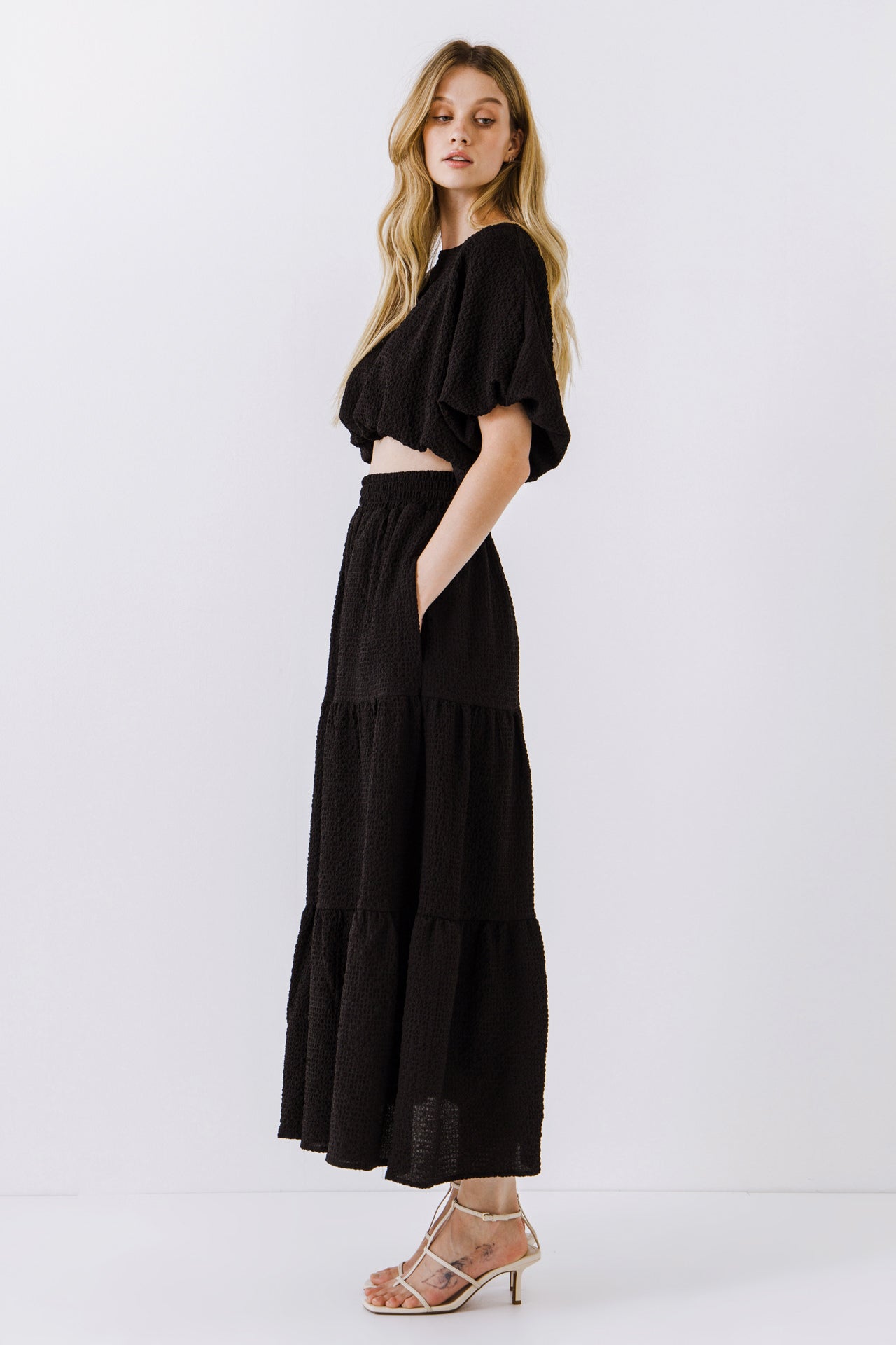 LA'VEN - Tiered Maxi Skirt - SKIRTS available at Objectrare