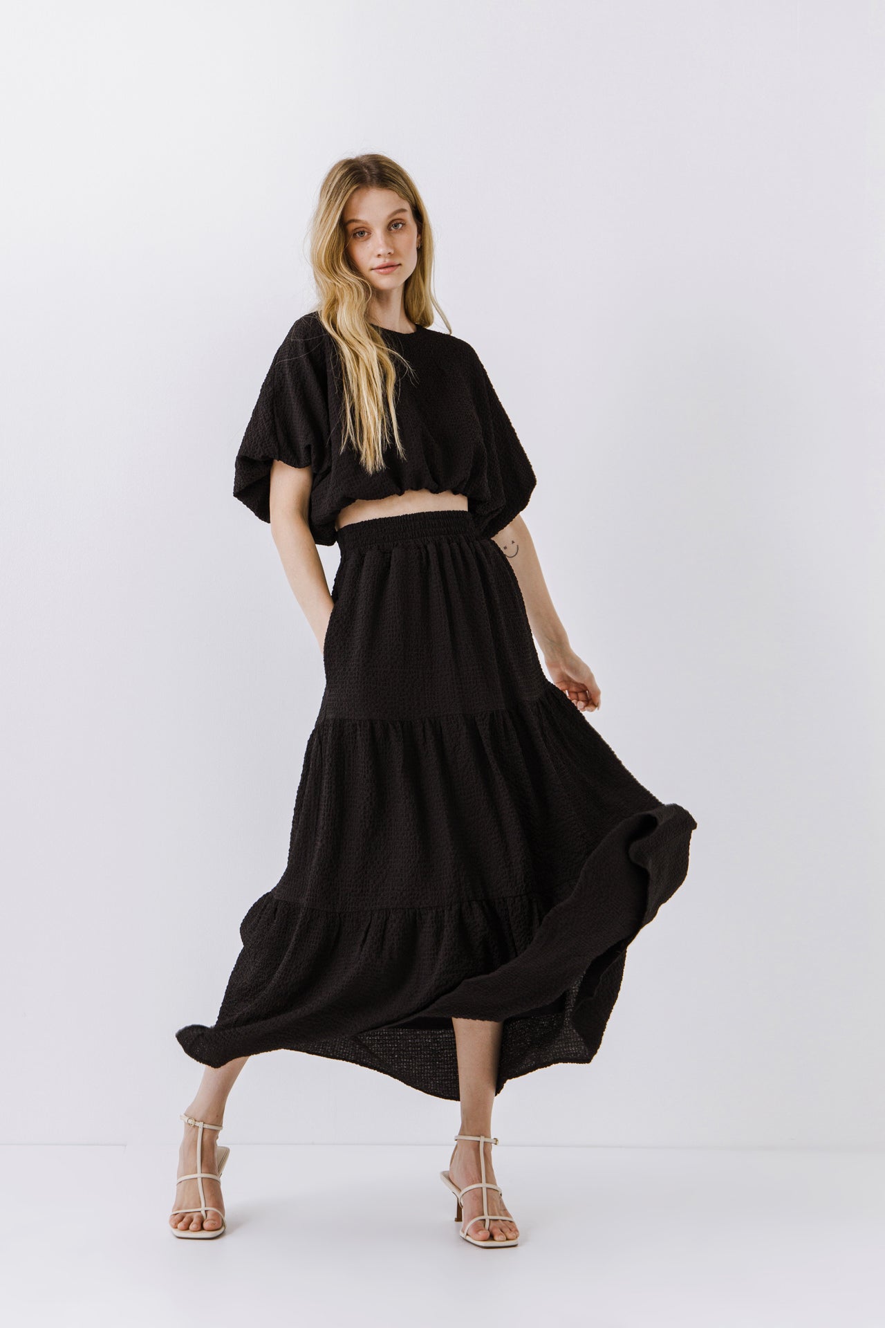 LA'VEN - Tiered Maxi Skirt - SKIRTS available at Objectrare