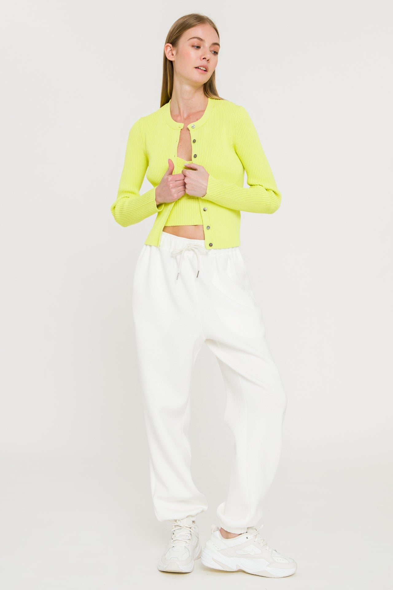 ENDLESS ROSE - Ribbed Knit Cardigan - SWEATERS & KNITS available at Objectrare