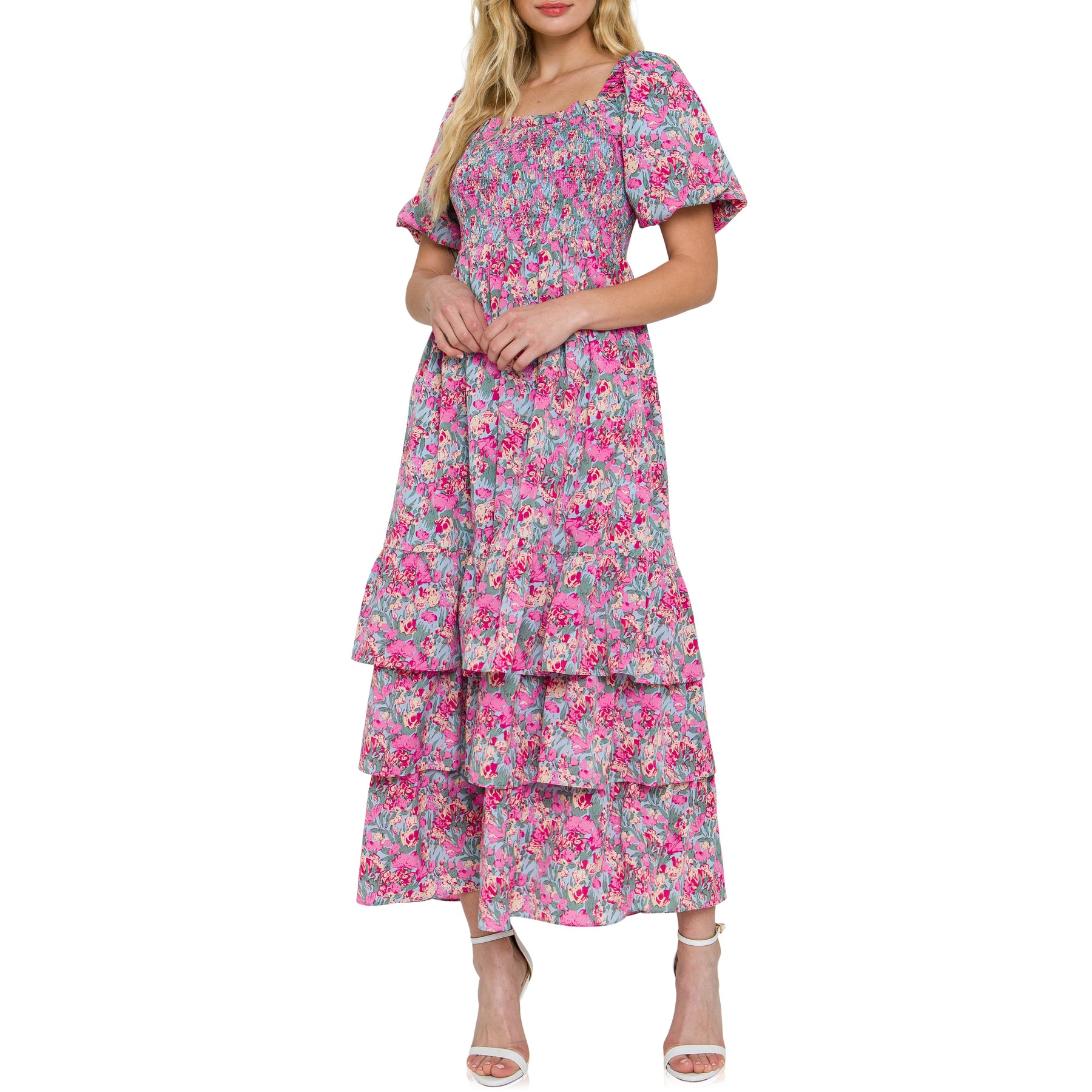 FREE THE ROSES - Floral Print Maxi Dress - DRESSES available at Objectrare