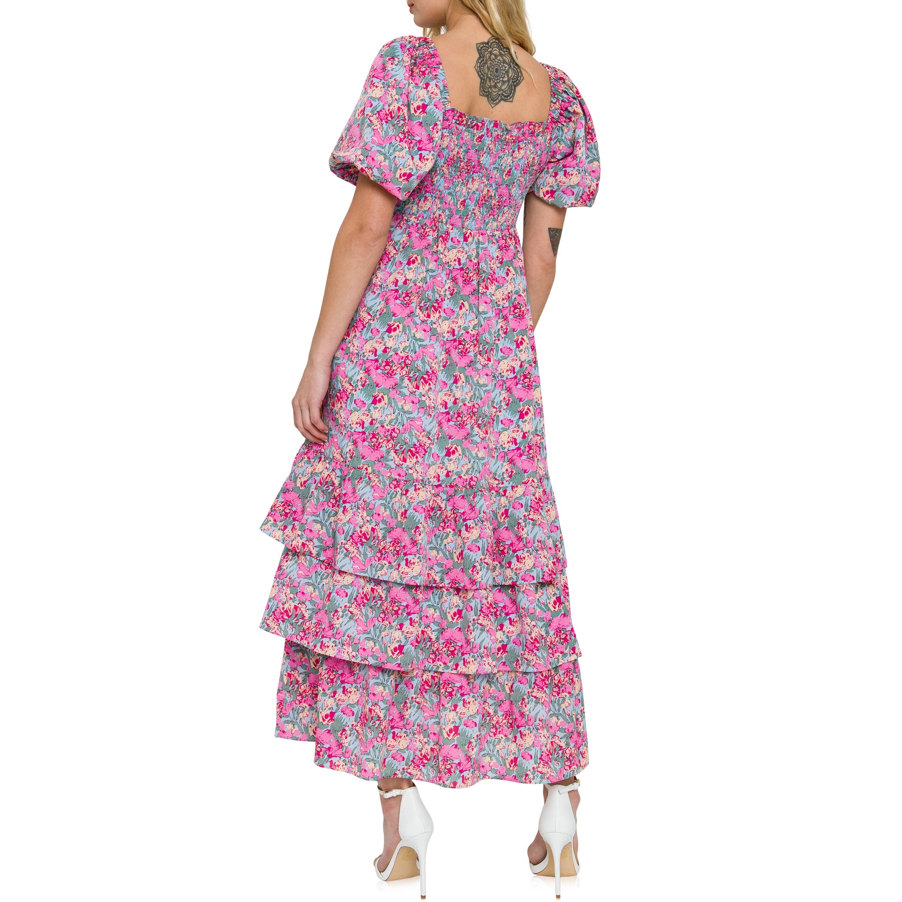 FREE THE ROSES - Floral Print Maxi Dress - DRESSES available at Objectrare