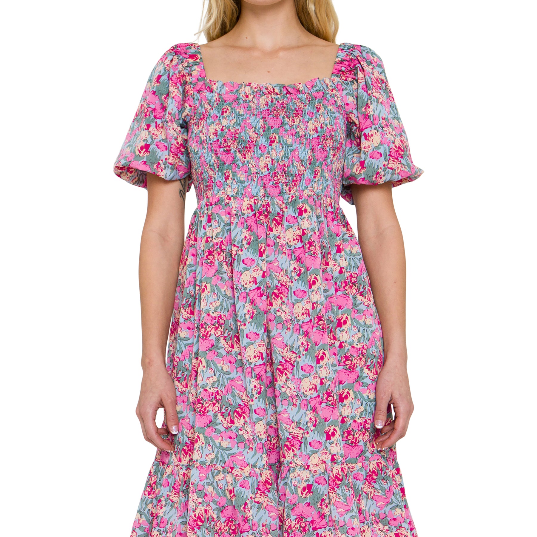FREE THE ROSES - Floral Print Maxi Dress - DRESSES available at Objectrare
