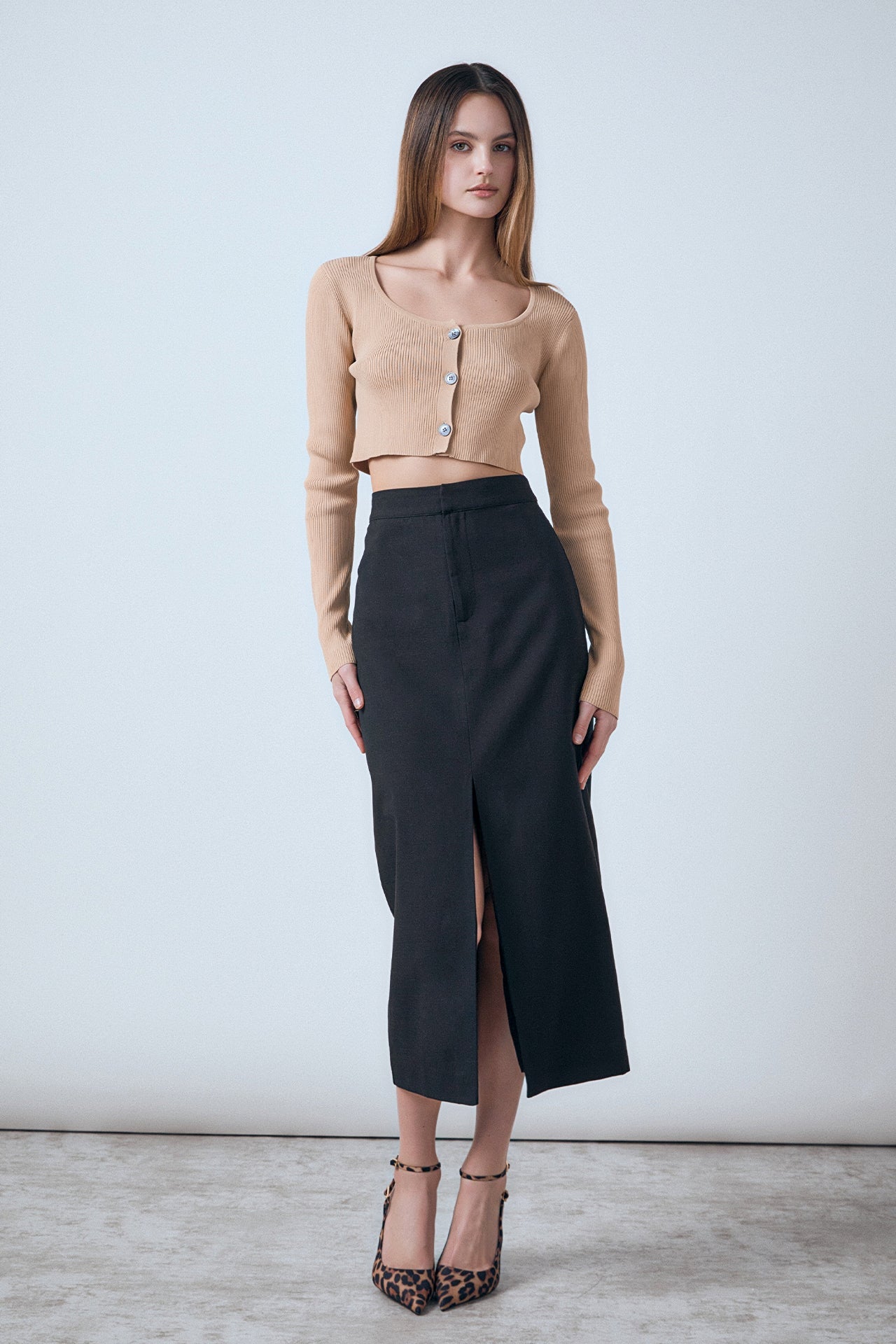 ENDLESS ROSE - Cropped Knit Cardigan - SWEATERS & KNITS available at Objectrare