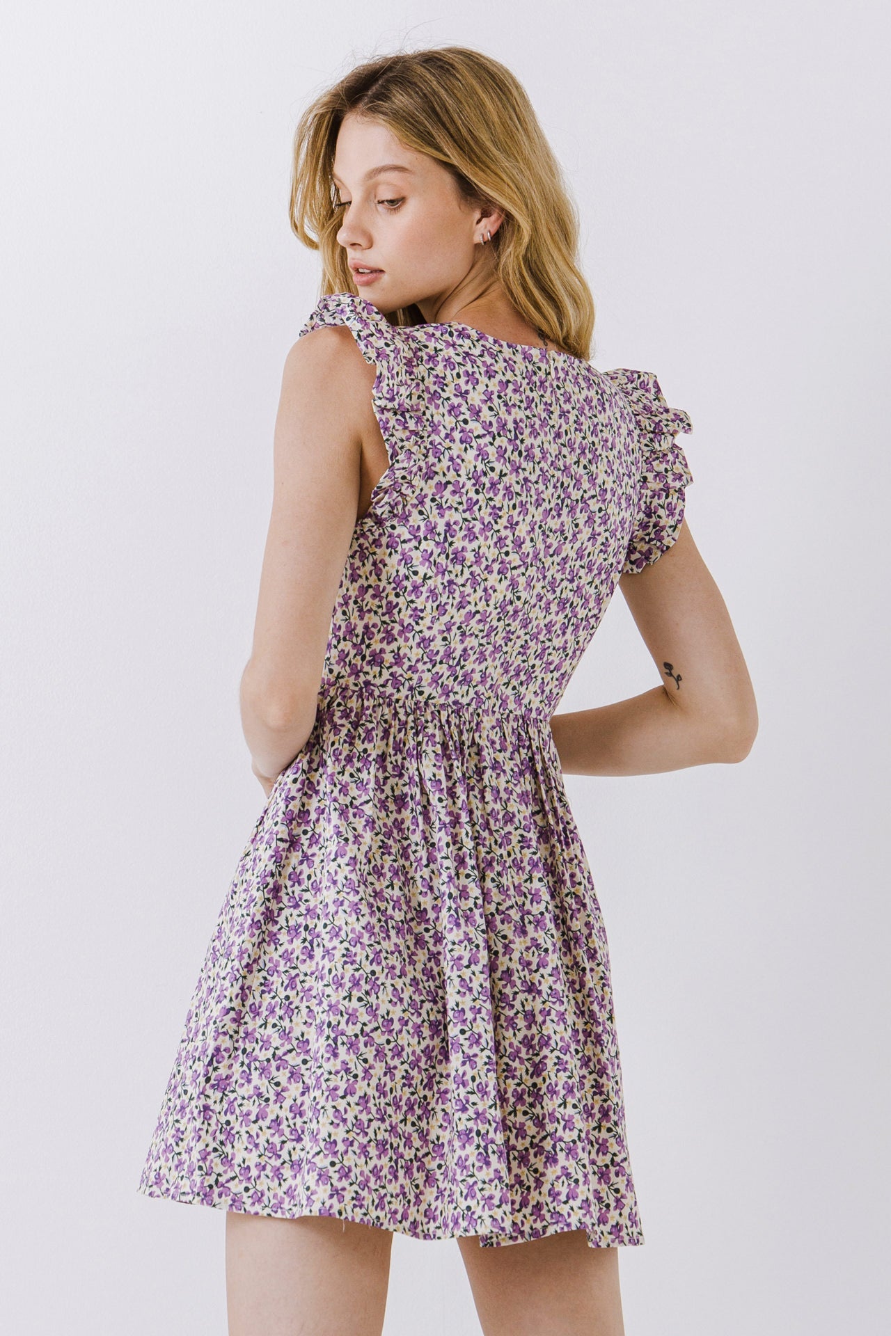 ENGLISH FACTORY - Floral Print Mini Dress - DRESSES available at Objectrare