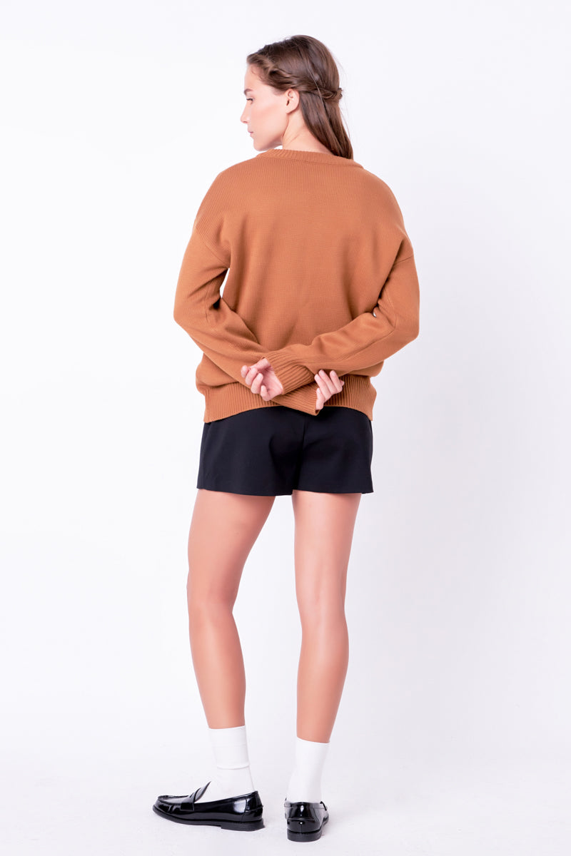 ENGLISH FACTORY - Alphabet Motif Sweater - SWEATERS & KNITS available at Objectrare