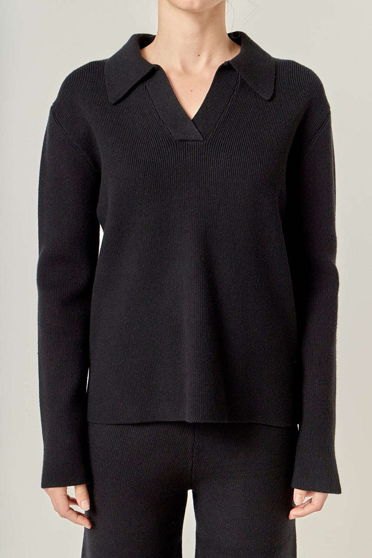 ENGLISH FACTORY - Collared Knit Sweater - SWEATERS & KNITS available at Objectrare