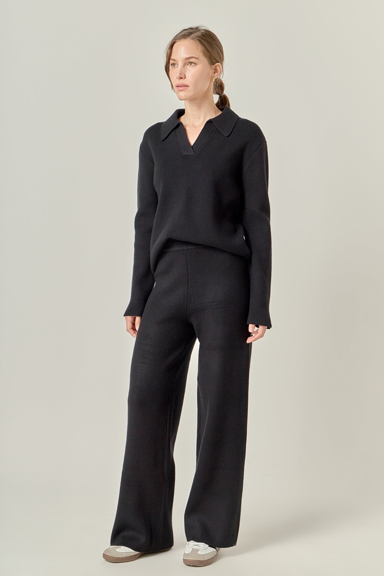 ENGLISH FACTORY - Collared Knit Sweater - SWEATERS & KNITS available at Objectrare