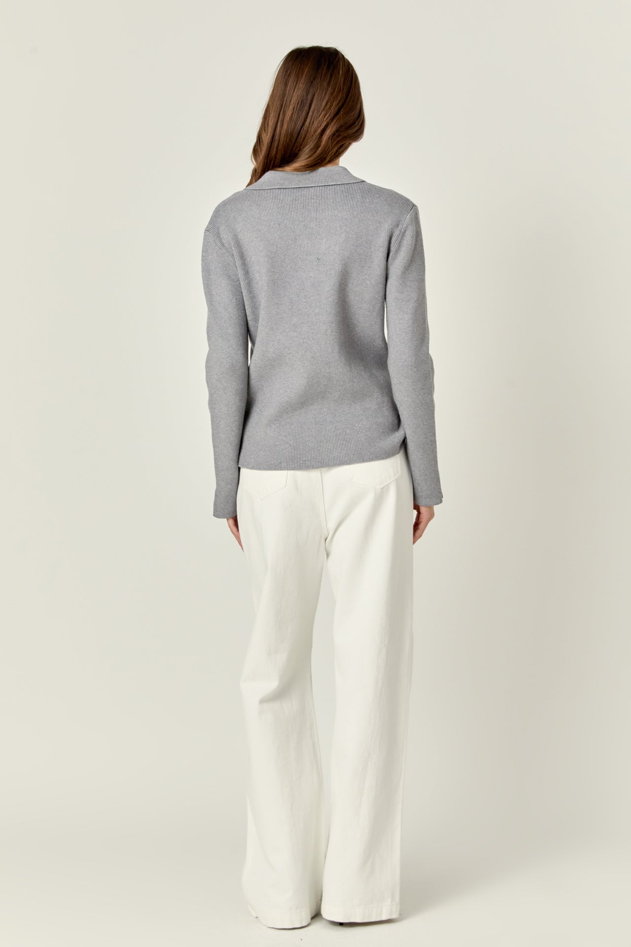 ENGLISH FACTORY - Collared Knit Sweater - SWEATERS & KNITS available at Objectrare