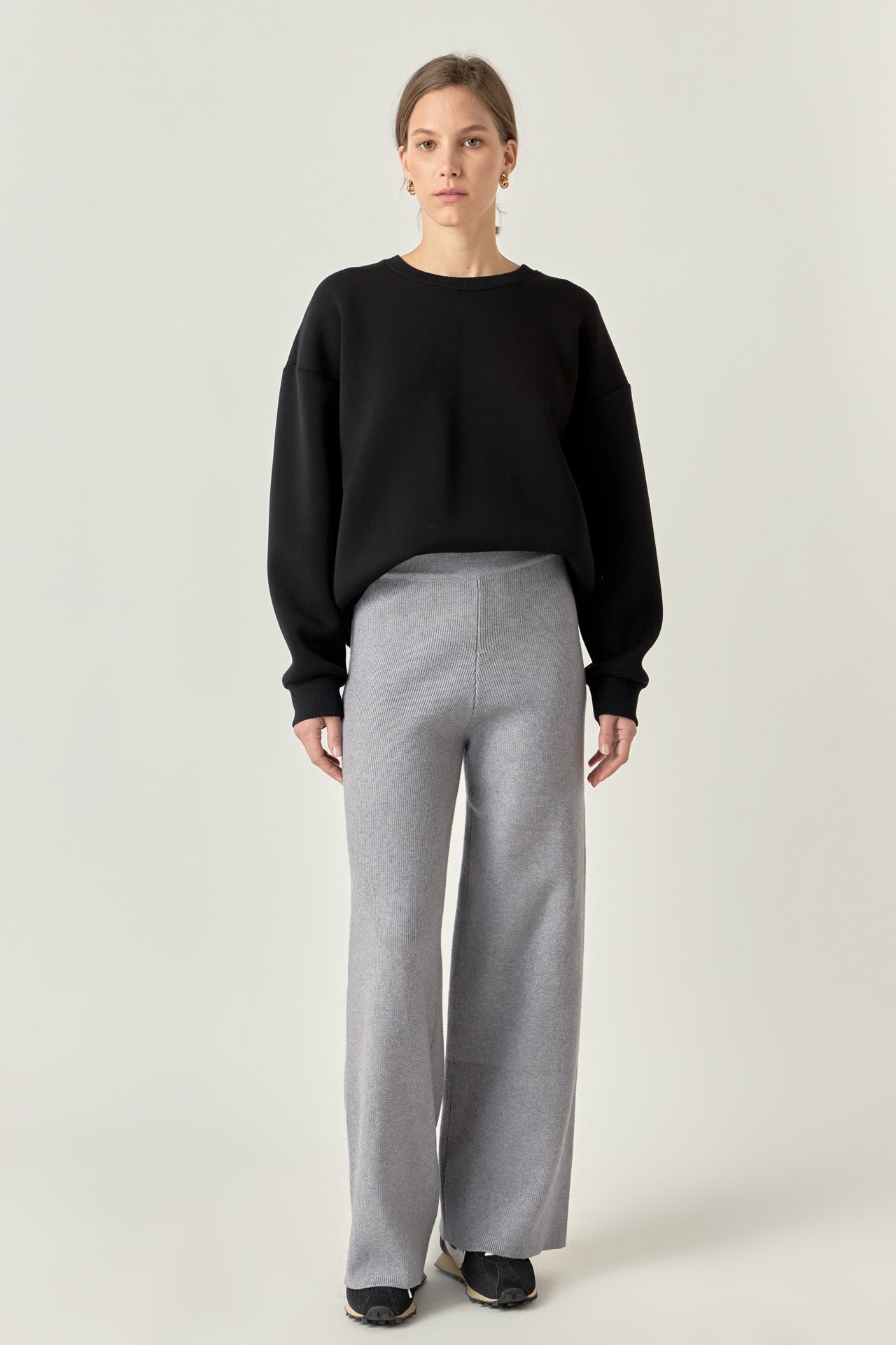 ENGLISH FACTORY - Knit Wide Pants - PANTS available at Objectrare