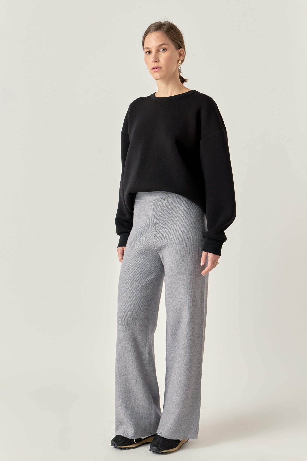 ENGLISH FACTORY - Knit Wide Pants - PANTS available at Objectrare