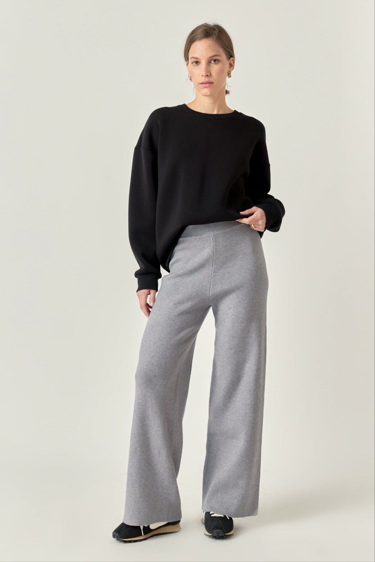 ENGLISH FACTORY - Knit Wide Pants - PANTS available at Objectrare