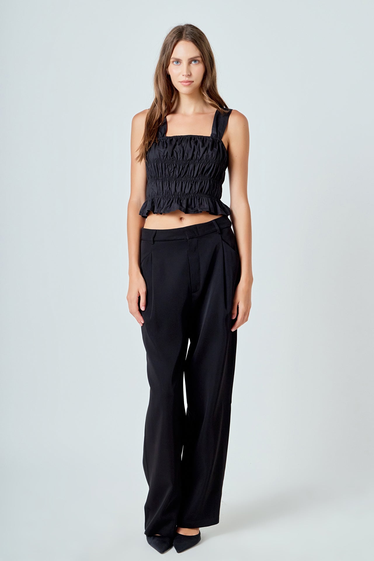 ENDLESS ROSE - Smocked Ruffle Top - TOPS available at Objectrare